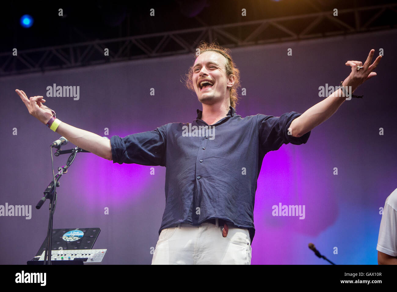 Milano Italia. 05 luglio 2016. Il Finnish-Danish LIIMA band suona dal vivo sul palco di mercato Festival del suono per presentare il loro primo album 'II' Credit: Rodolfo Sassano/Alamy Live News Foto Stock