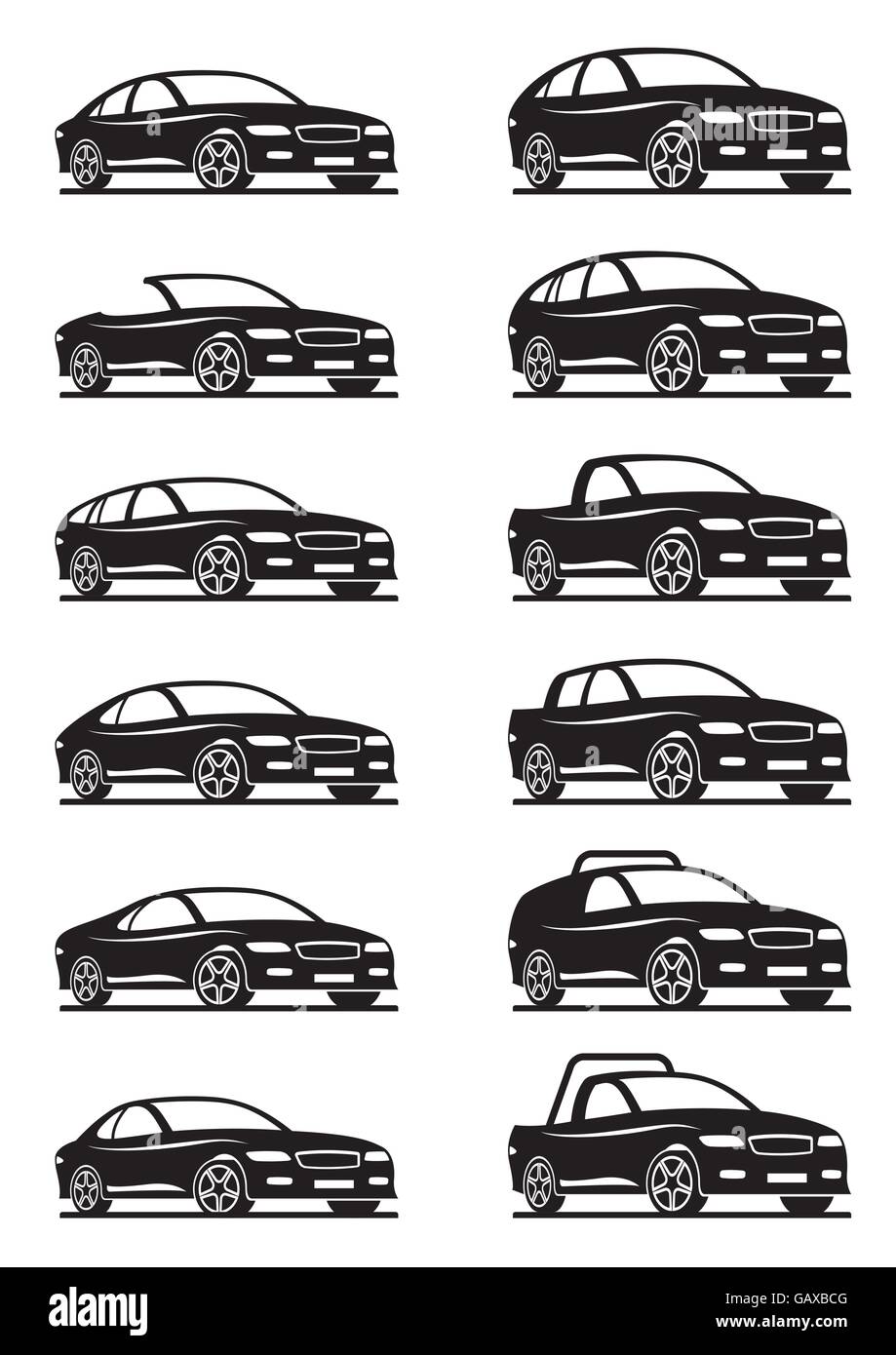 Auto e veicoli off road - illustrazione vettoriale Illustrazione Vettoriale