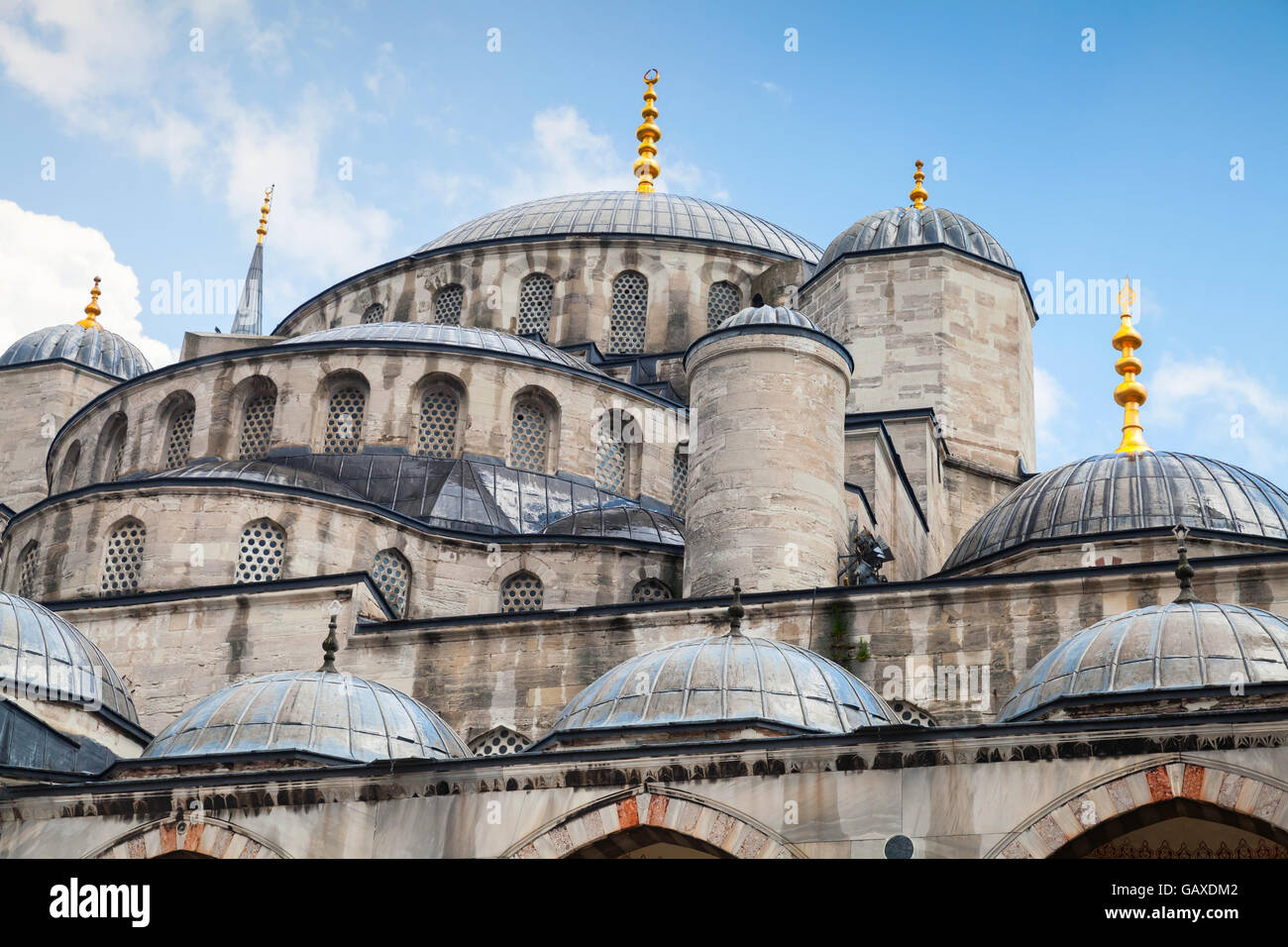 La Moschea Blu o di Sultan Ahmed moschea, è una moschea storica si trova a Istanbul, in Turchia, uno dei più famosi punti di riferimento della città. Foto Stock