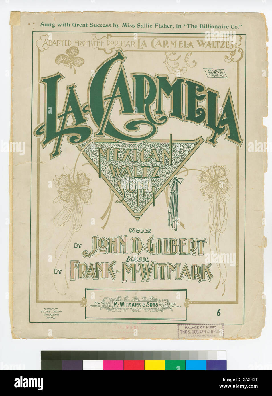 "La Carmela" è probabilmente una canzone, un pezzo musicale o un riferimento culturale, forse riflettendo temi di romanticismo o orgoglio culturale, tipicamente nel contesto della musica spagnola o latino-americana. Foto Stock