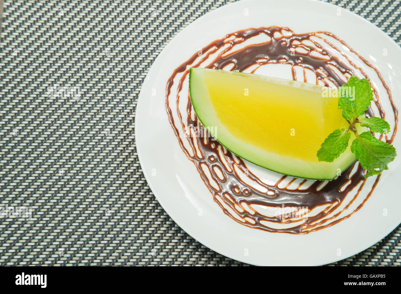 Il melone di gelatina in una ciotola. Foto Stock