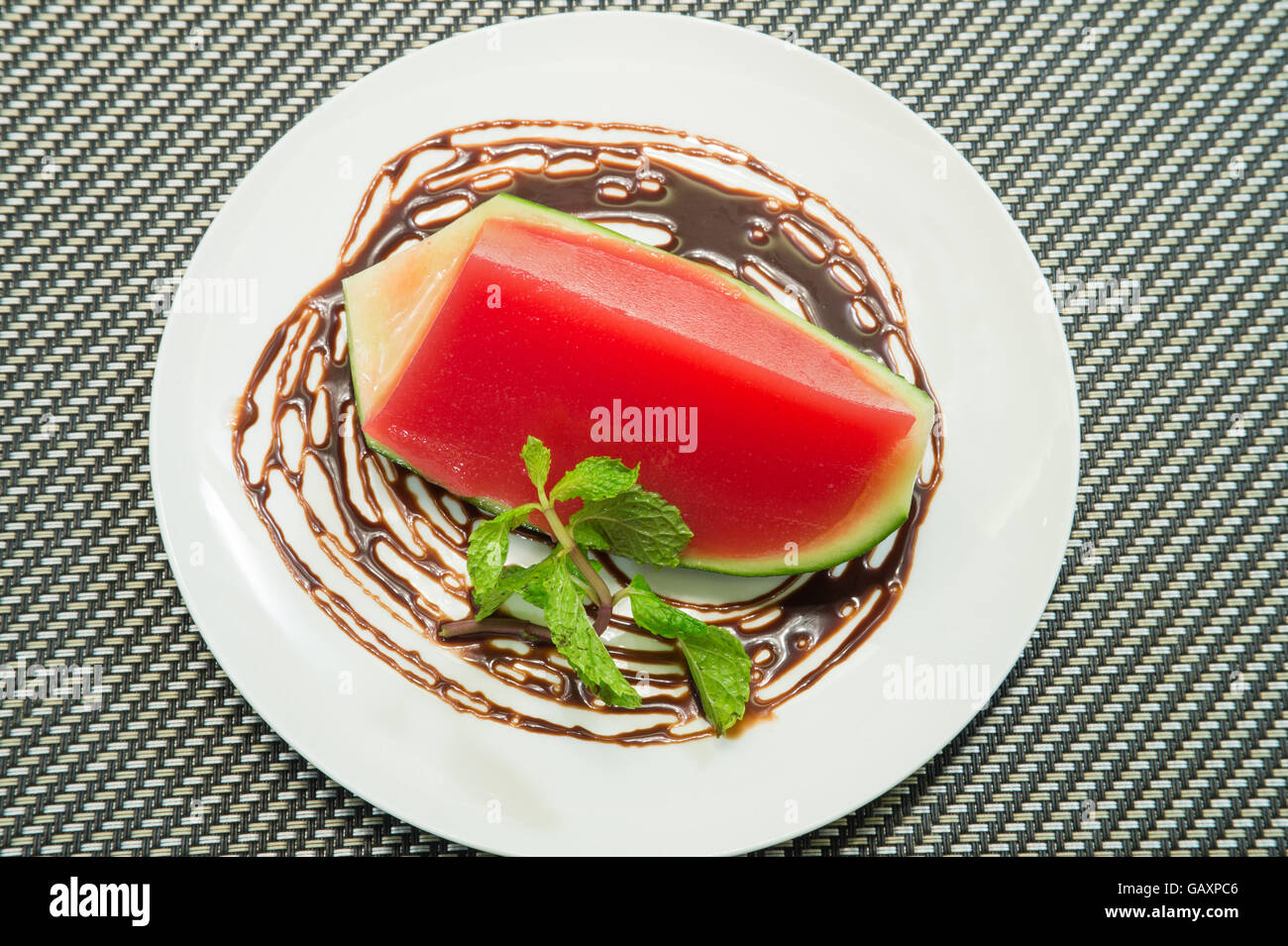 Il melone di gelatina in una ciotola. Foto Stock