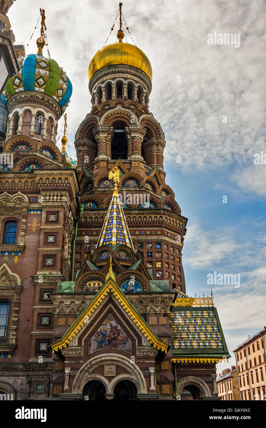 Chiesa del Sangue versato a San Pietroburgo Russia Foto Stock