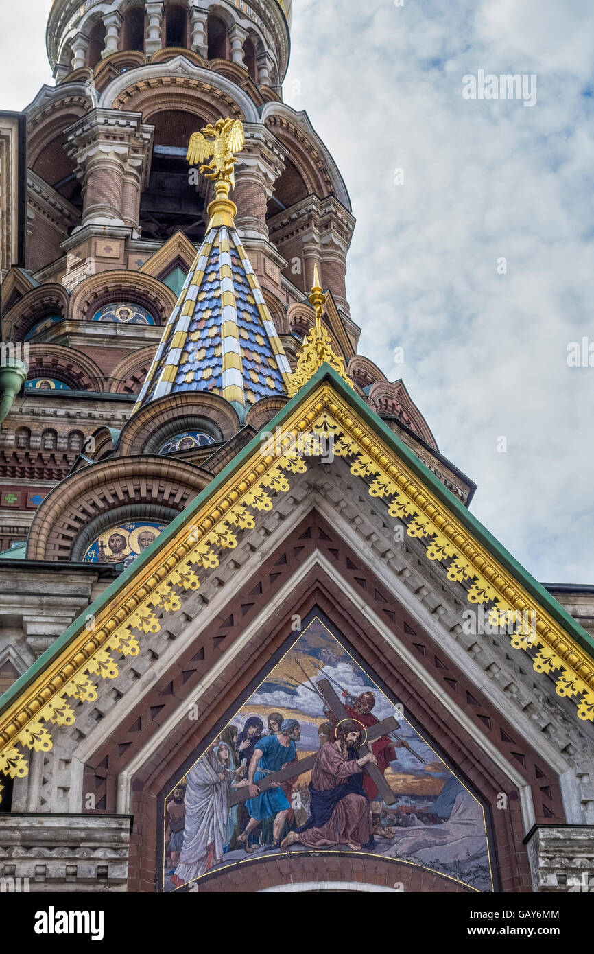 Chiesa del Sangue versato a San Pietroburgo Russia Foto Stock