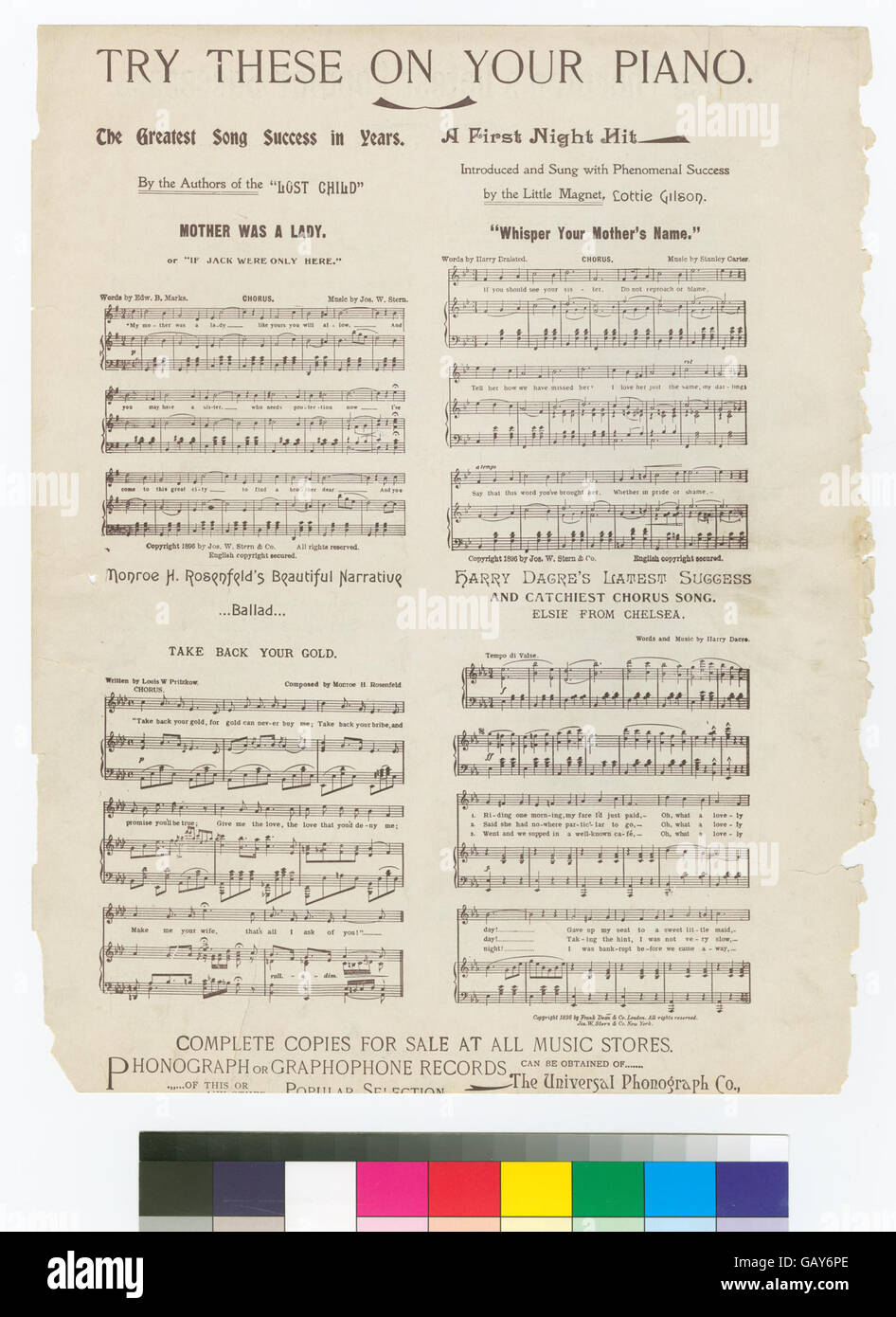 Questa immagine probabilmente raffigura un cantante di strada irlandese, che probabilmente si esibisce come l'onesto John McCool, che rappresenta la musica folk irlandese e le esibizioni di strada in un contesto storico. Foto Stock