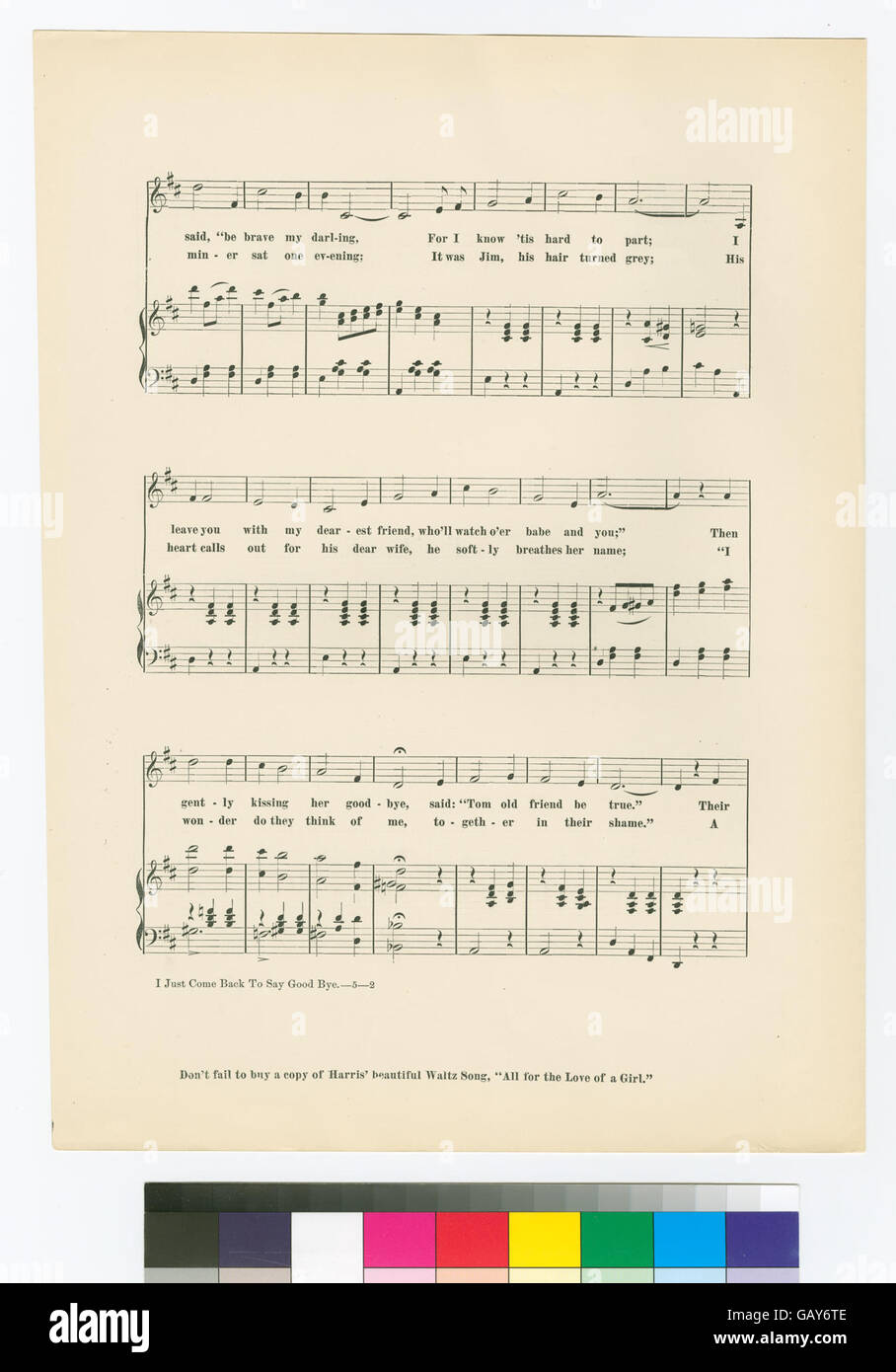 Questo titolo suggerisce un addio, con qualcuno che torna solo per salutare ancora una volta. Può riferirsi a un momento commovente di separazione o a un tema emotivo di partenza. Foto Stock