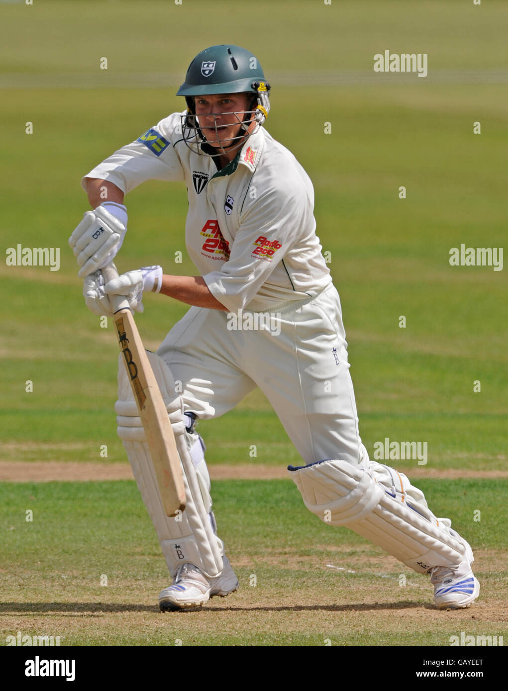 Cricket - Liverpool Victoria County Championship - Divisione due - giorno due - Leicestershire v Worcestershire - Grace Road. Gareth Andrew, Worcestershire Foto Stock