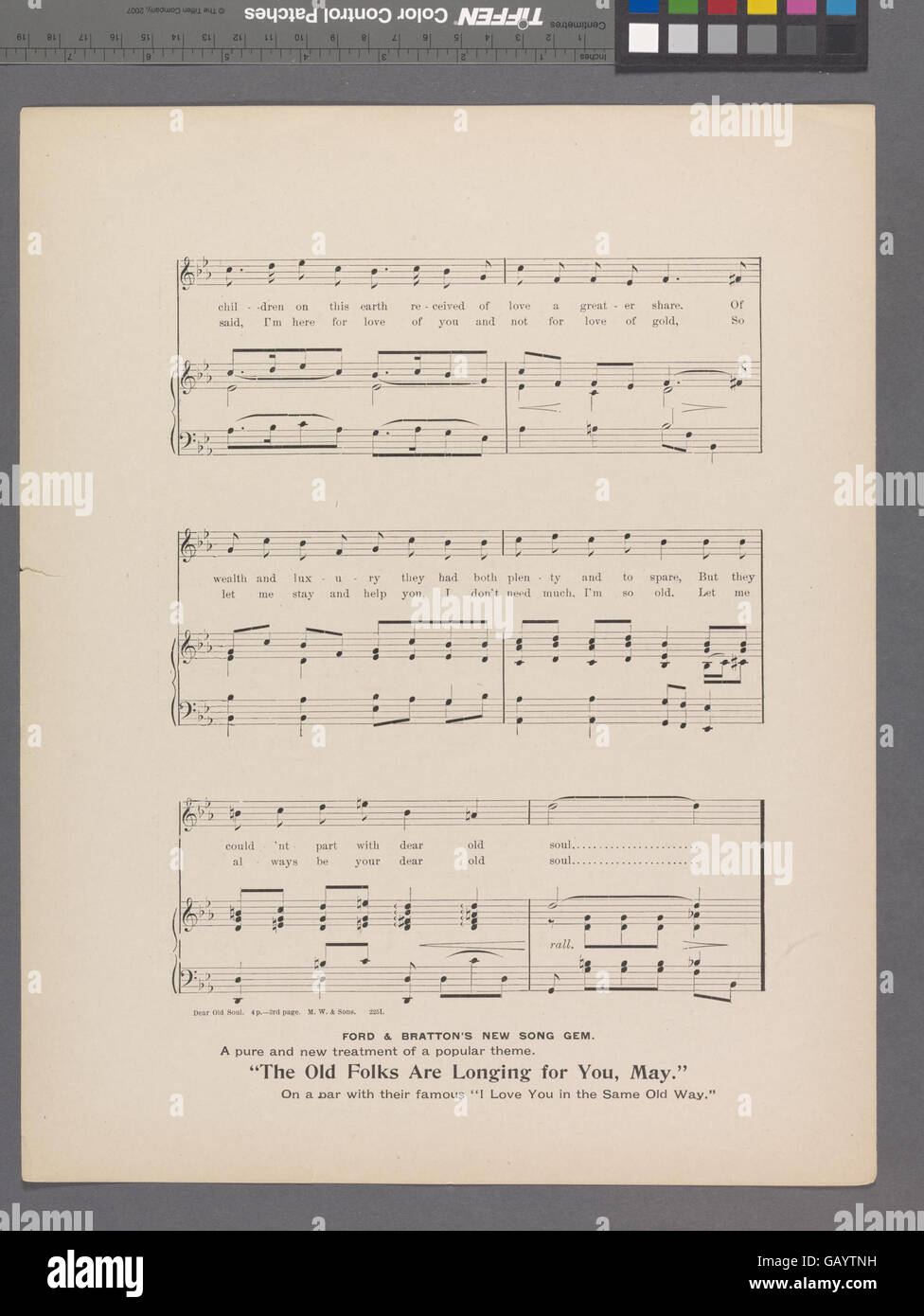"Cara vecchia anima" è un termine di tenerezza, che si riferisce probabilmente a una persona amata che è morta o a un ricordo caro di qualcuno che è stato profondamente amato. Può riflettere un senso di nostalgia e attaccamento emotivo. Foto Stock