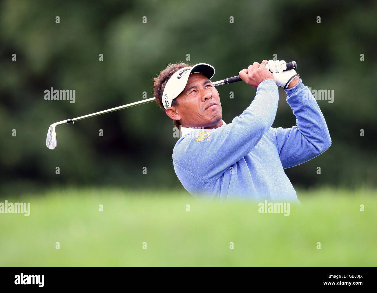 Thongchai Jaidee in Thailandia durante il Barclays Scottish Open a Loch Lomond, Glasgow. Foto Stock