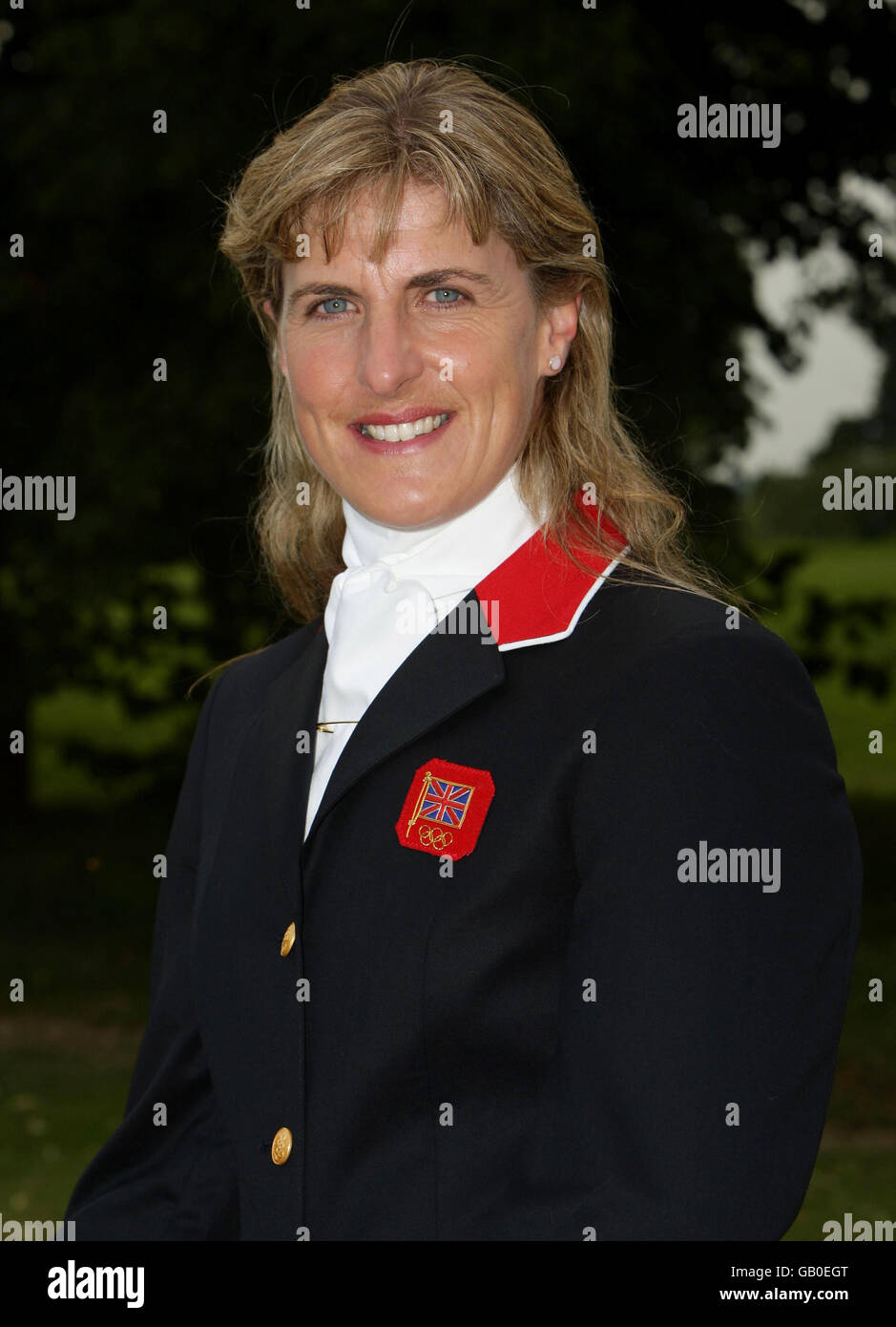 Gran Bretagna's Tina Cook durante il Team GB Olympic Media Day a Hartpury House, Gloucestershire. Foto Stock