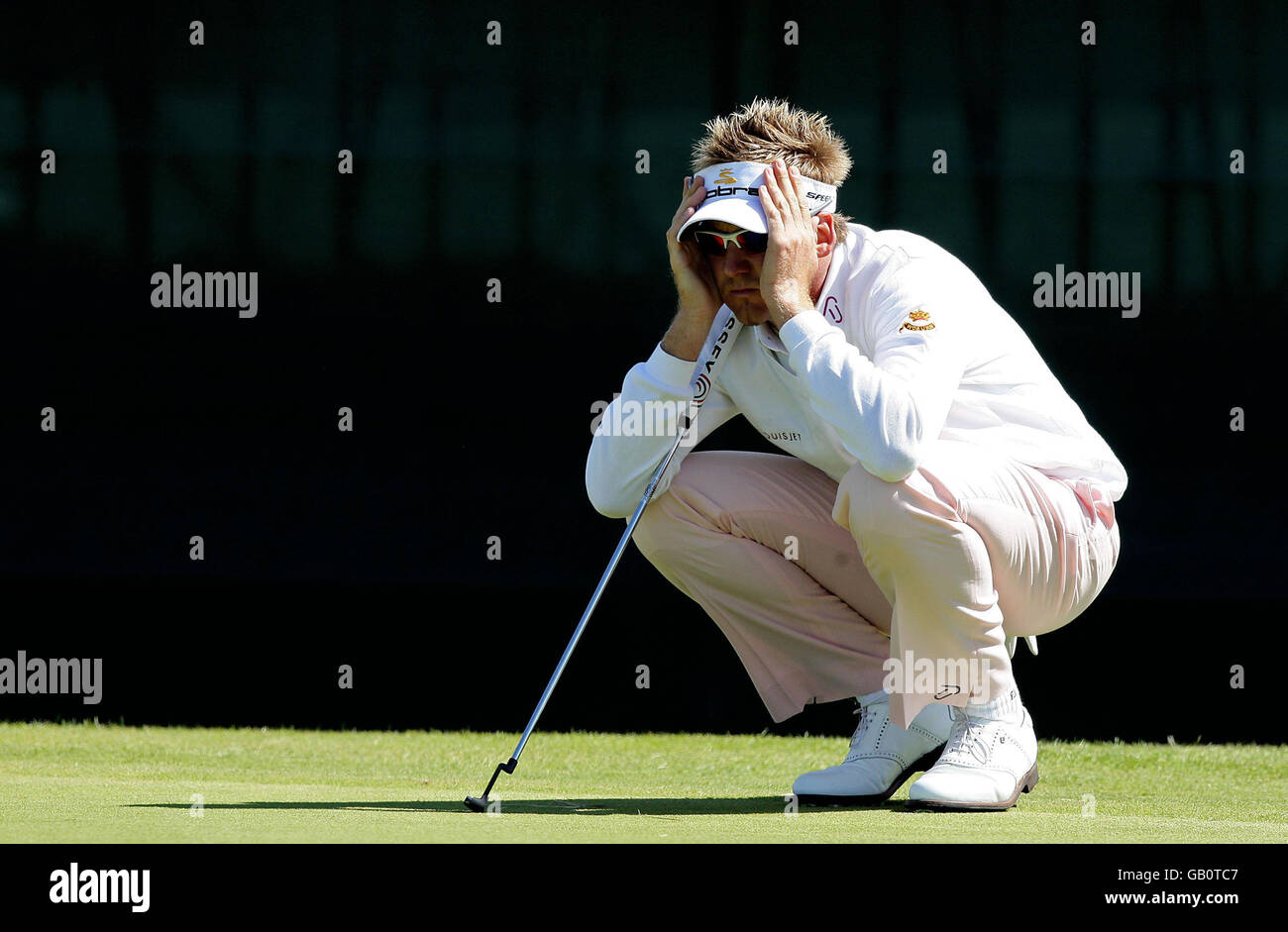 Golf - Open 2008 Championship - Day Four - Royal Birkdale Golf Club. Ian Poulter, in Inghilterra, alla 14° buca durante il round Four del campionato Open al Royal Birkdale Golf Club, Southport. Foto Stock