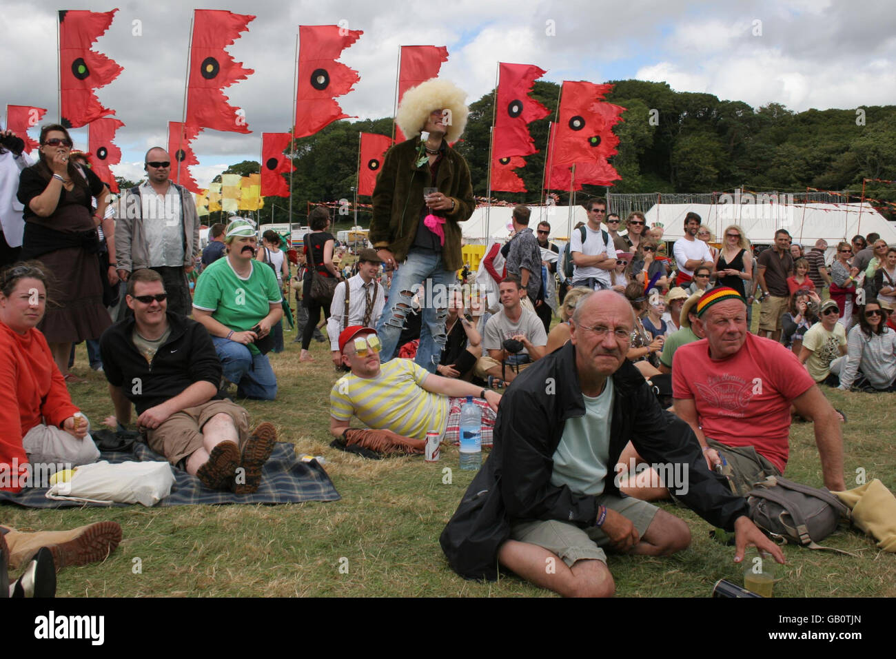 Campo Bestival 2008. I festaioli al campo Bestival 2008 di Dorset. Foto Stock