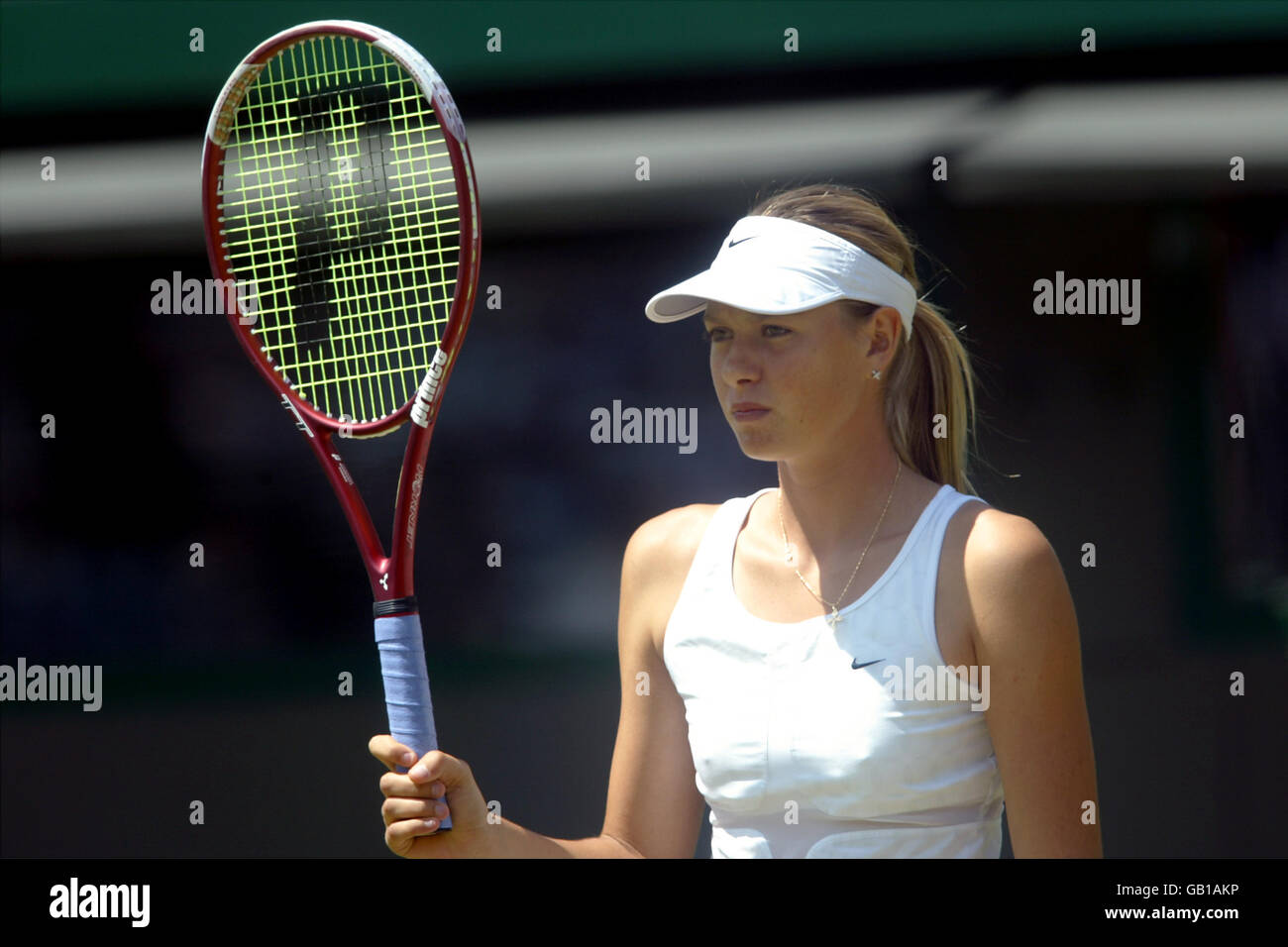 Maria Sharapova durante la sua partita contro Jelena Dokic Foto Stock
