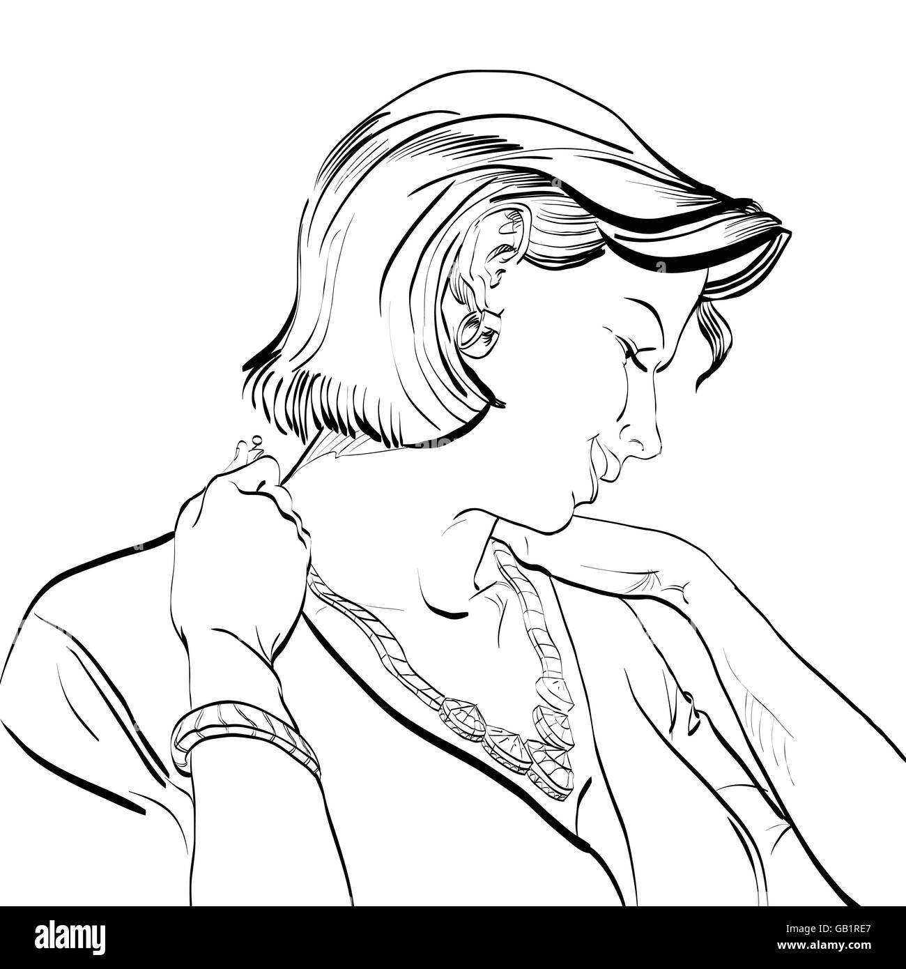 Ritratto di una donna Illustrazione Vettoriale