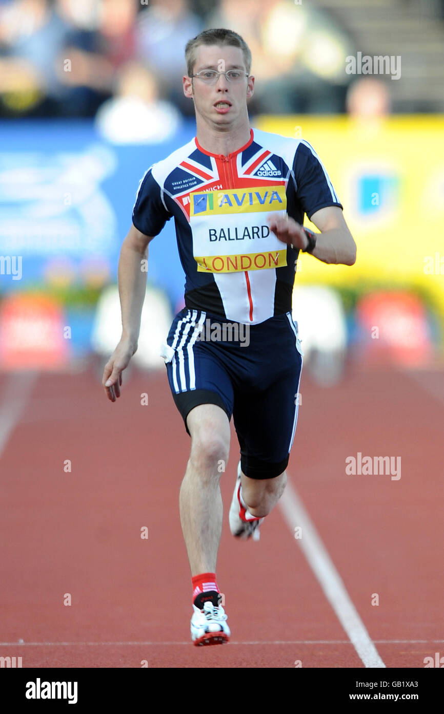 Atletica - Aviva London Grand Prix - Crystal Palace National Sports Centre. Graeme Ballard della Gran Bretagna compete nel 100 m T36/T37 degli uomini Foto Stock