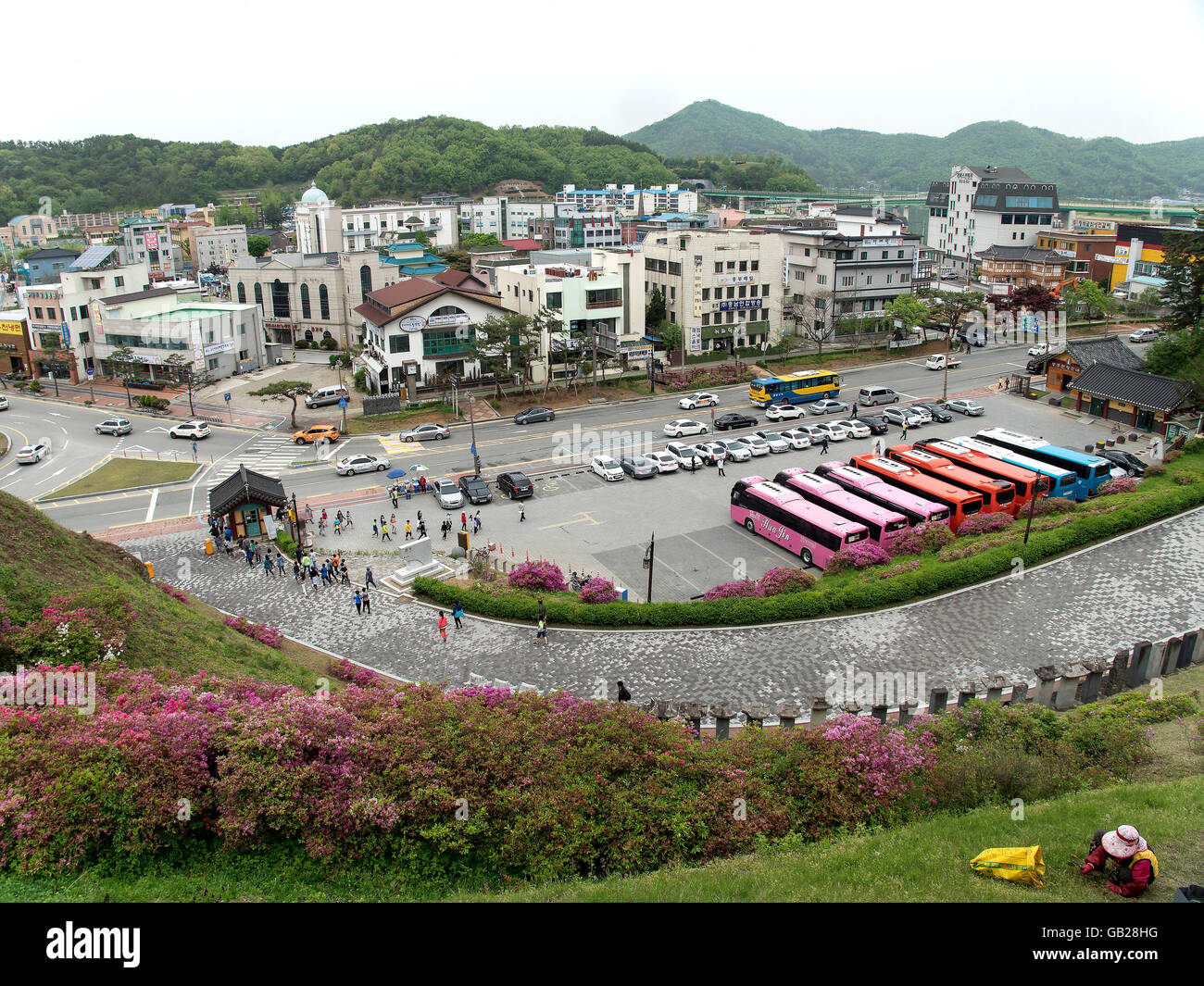 Fortezza Gongsanseong in Gongju, provincia Chungcheongnam-do, Corea del Sud, Asia, UNESCO patrimonio dell'umanità Foto Stock