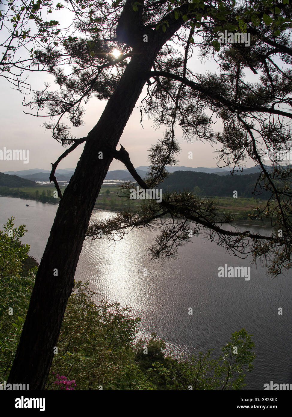 Geumgang river in Buyeo provincia Chungcheongnam-do, Corea del Sud, Asia Foto Stock