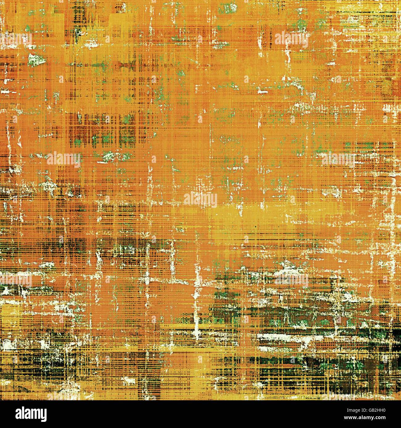 Addolorato texture con ragged grunge overlay. Sfondo rugoso o uno sfondo con diverse configurazioni di colore: giallo (beige); marrone; verde; rosso (arancione); grigio Foto Stock