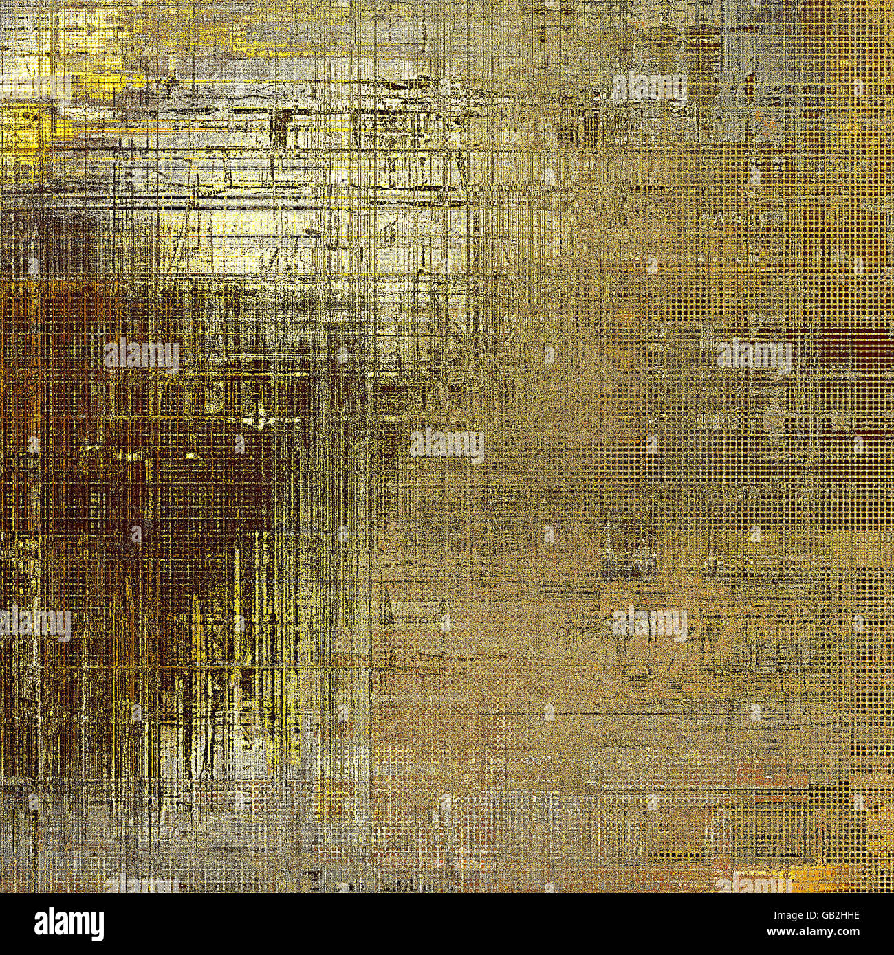 In stile retrò texture per il tuo layout. Grunge sfondo con diversi schemi di colore: giallo (beige); Marrone; grigio Foto Stock