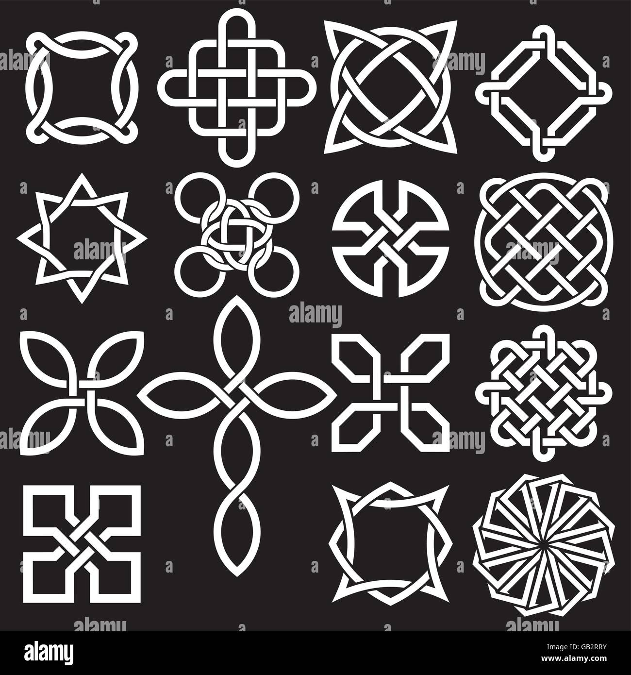 Collezione Di Disegni Celtici Knot In Formato Vettoriale Illustrazione Vettoriale