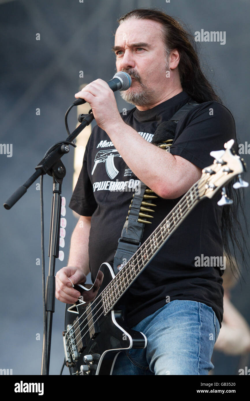 Milano,Italia il 4 luglio 2016 la carcassa si esibisce dal vivo al suono del mercato, Milano. © Davide Merli / Alamy Live News Foto Stock
