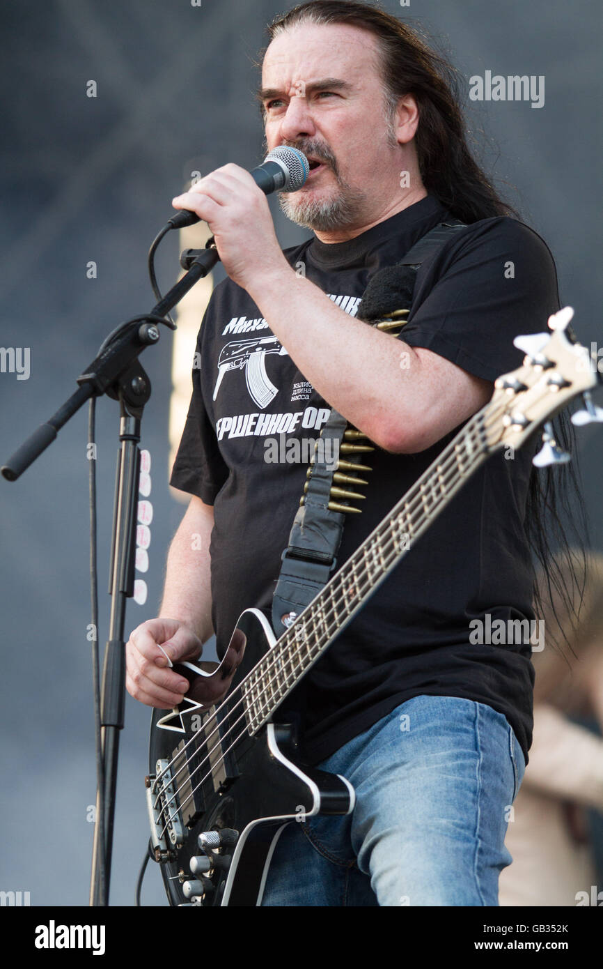 Milano,Italia il 4 luglio 2016 la carcassa si esibisce dal vivo al suono del mercato, Milano. © Davide Merli / Alamy Live News Foto Stock