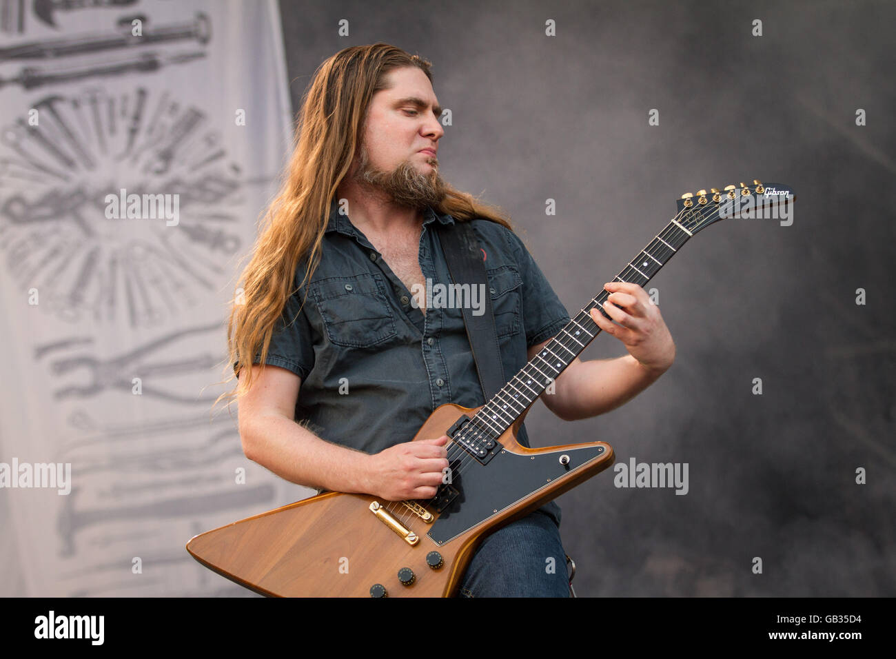Milano,Italia il 4 luglio 2016 la carcassa si esibisce dal vivo al suono del mercato, Milano. © Davide Merli / Alamy Live News Foto Stock