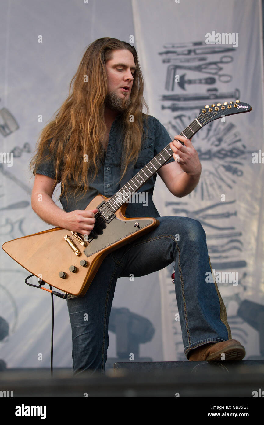 Milano,Italia il 4 luglio 2016 la carcassa si esibisce dal vivo al suono del mercato, Milano. © Davide Merli / Alamy Live News Foto Stock