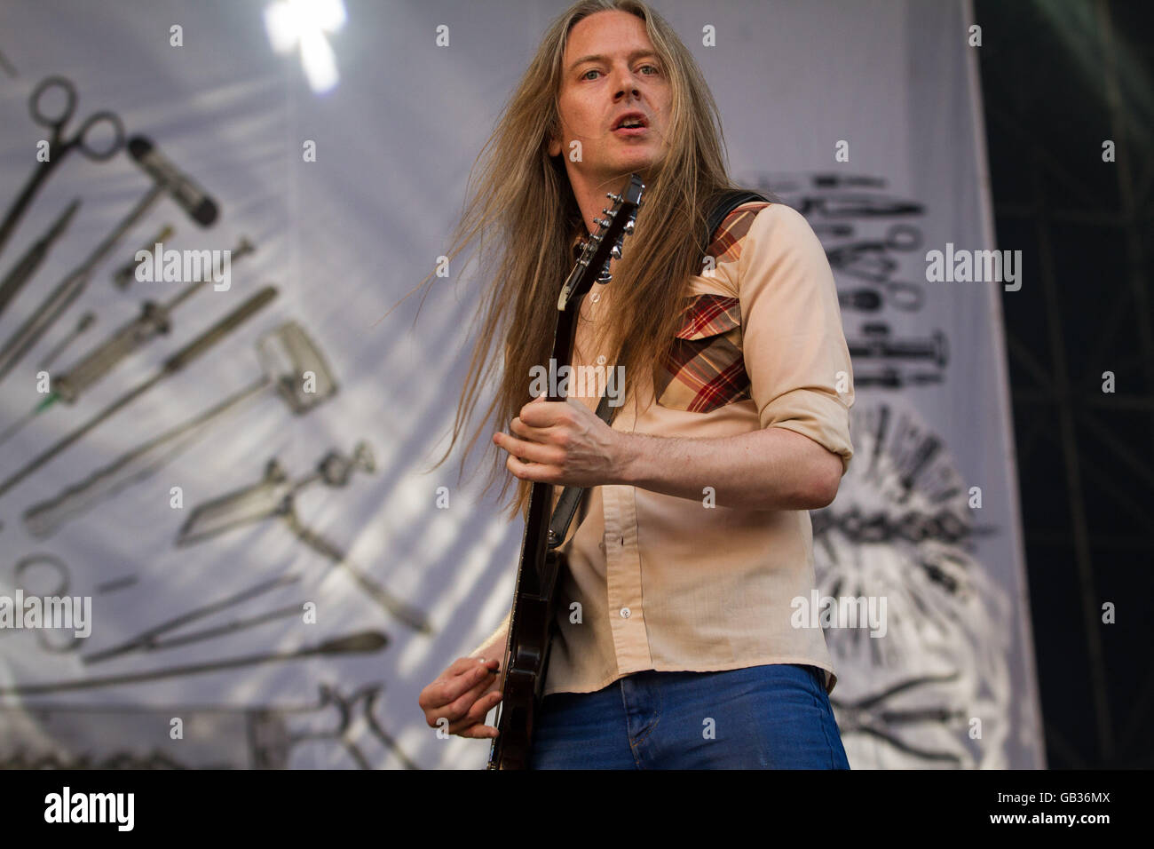 Milano,Italia il 4 luglio 2016 la carcassa si esibisce dal vivo al suono del mercato, Milano. © Davide Merli / Alamy Live News Foto Stock