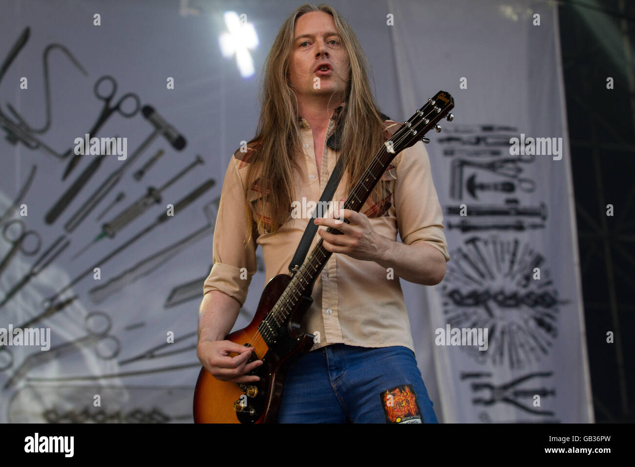 Milano,Italia il 4 luglio 2016 la carcassa si esibisce dal vivo al suono del mercato, Milano. © Davide Merli / Alamy Live News Foto Stock