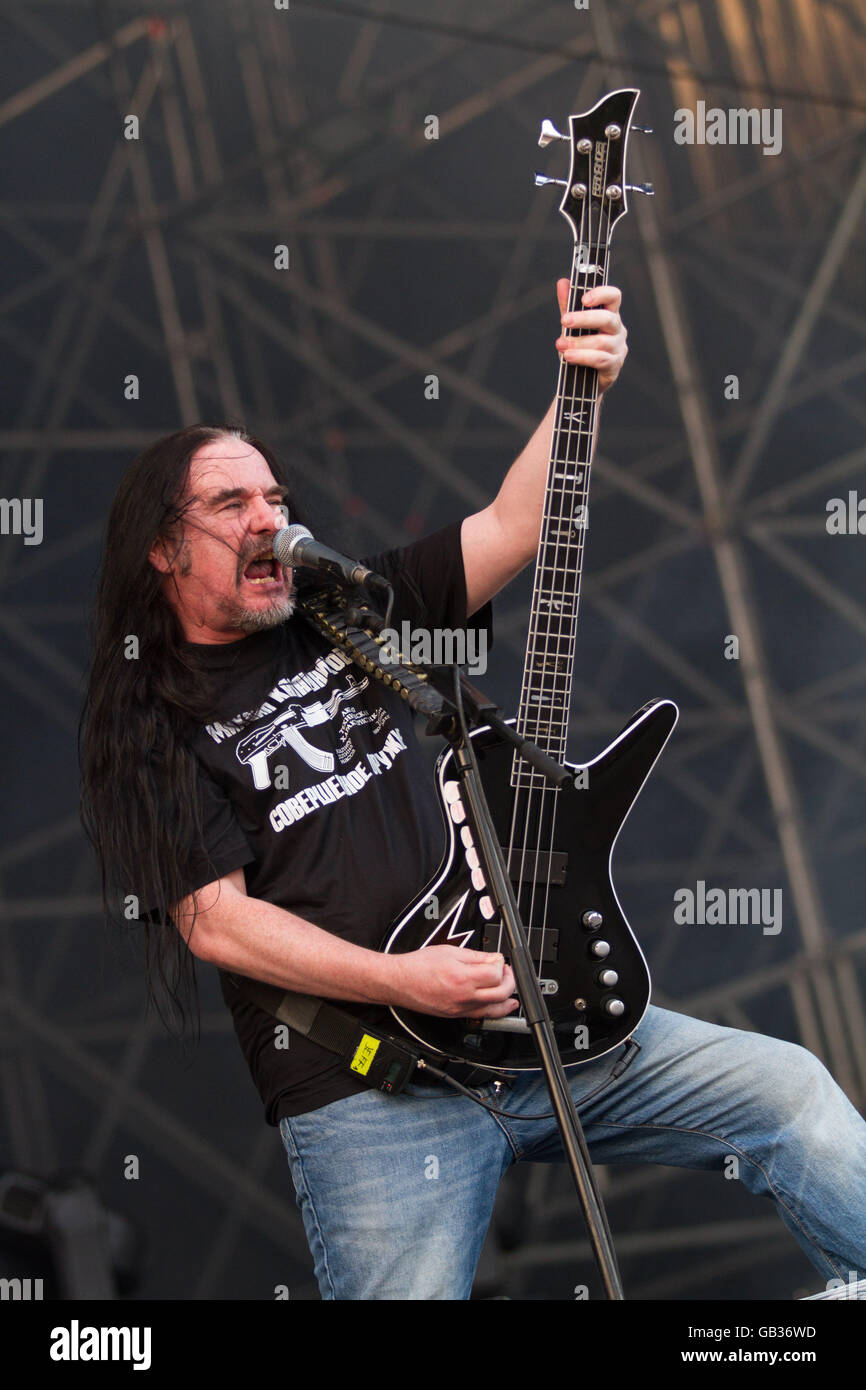Milano,Italia il 4 luglio 2016 la carcassa si esibisce dal vivo al suono del mercato, Milano. © Davide Merli / Alamy Live News Foto Stock