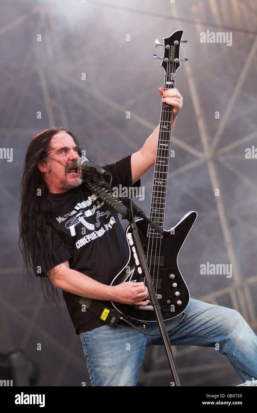 Milano,Italia il 4 luglio 2016 la carcassa si esibisce dal vivo al suono del mercato, Milano. © Davide Merli / Alamy Live News Foto Stock