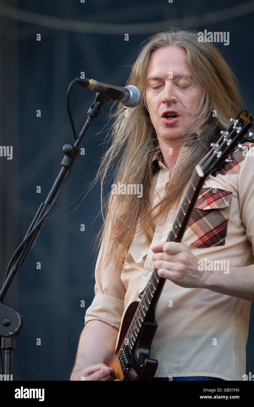Milano,Italia il 4 luglio 2016 la carcassa si esibisce dal vivo al suono del mercato, Milano. © Davide Merli / Alamy Live News Foto Stock