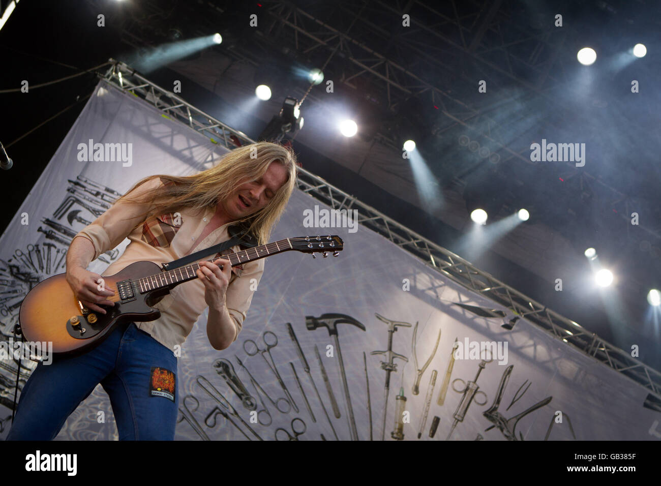 Milano,Italia il 4 luglio 2016 la carcassa si esibisce dal vivo al suono del mercato, Milano. © Davide Merli / Alamy Live News Foto Stock