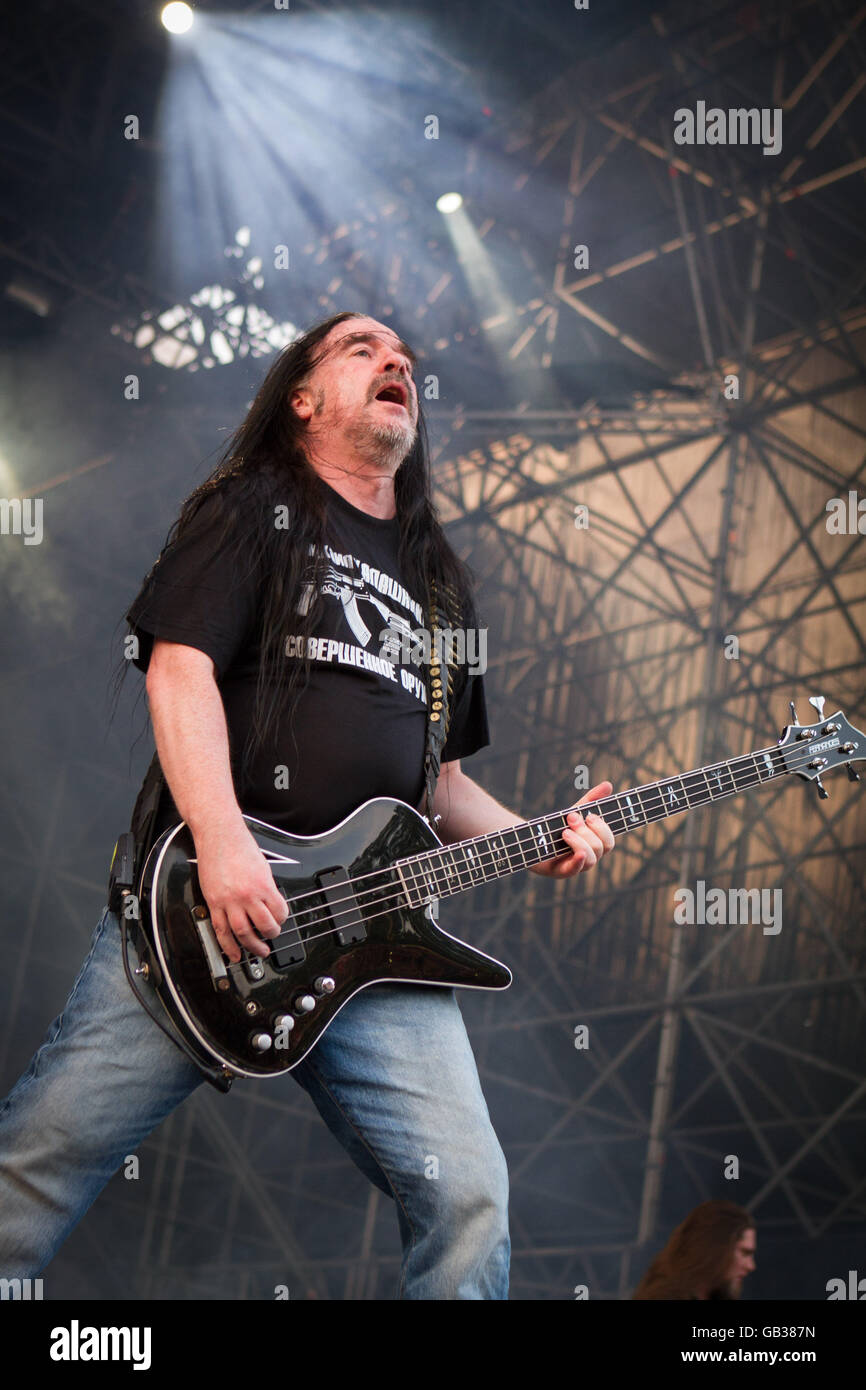 Milano,Italia il 4 luglio 2016 la carcassa si esibisce dal vivo al suono del mercato, Milano. © Davide Merli / Alamy Live News Foto Stock