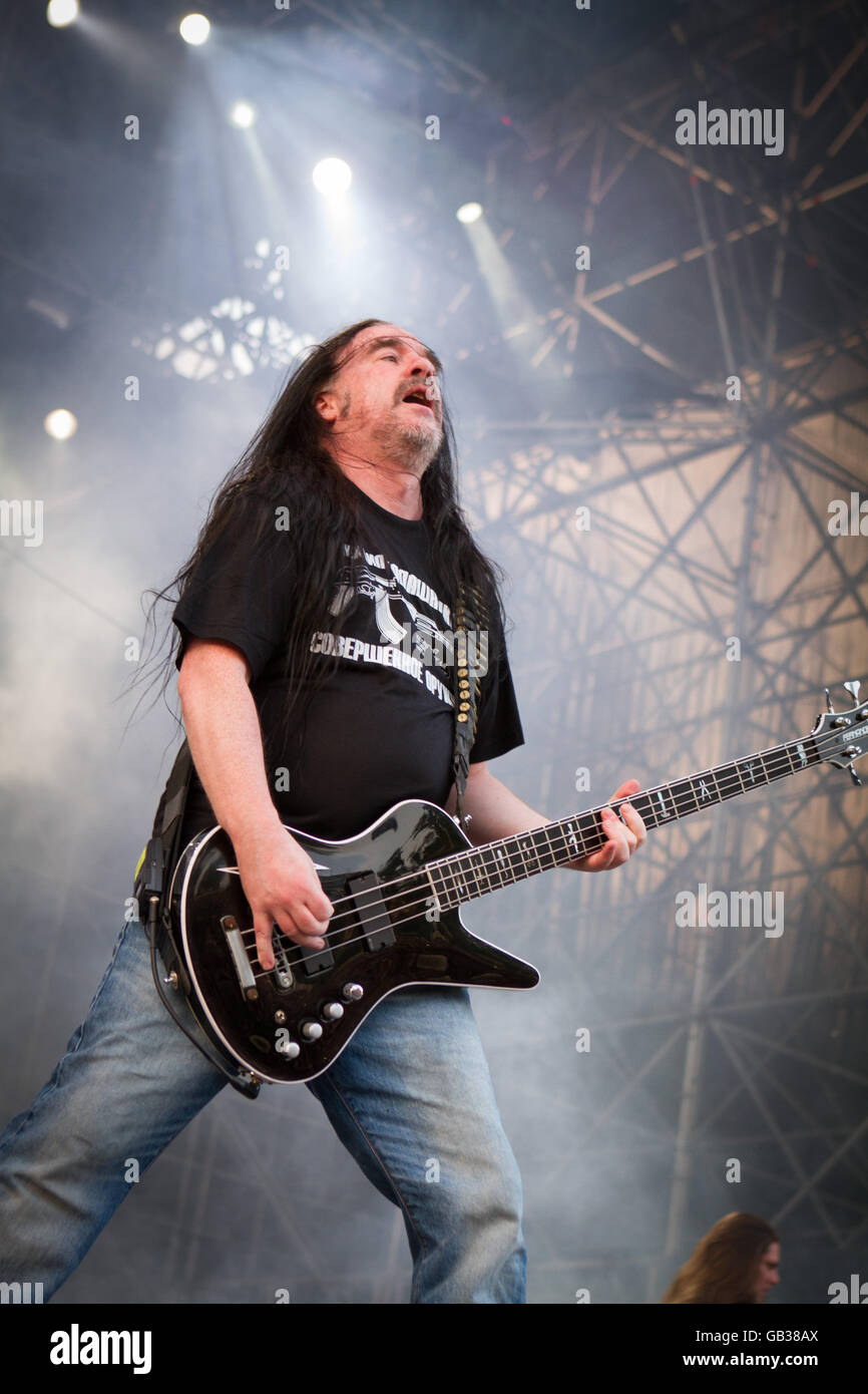 Milano,Italia il 4 luglio 2016 la carcassa si esibisce dal vivo al suono del mercato, Milano. © Davide Merli / Alamy Live News Foto Stock