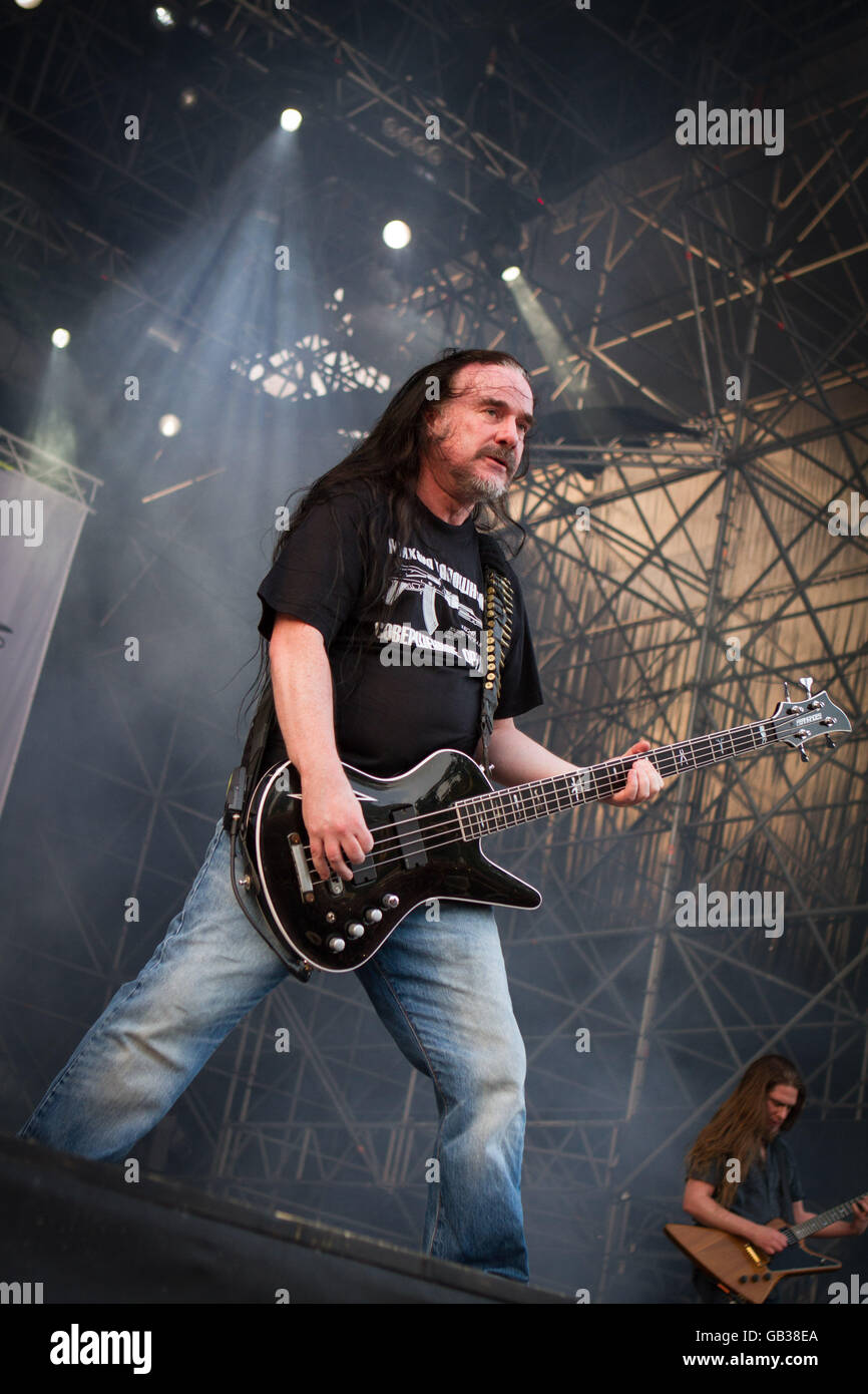Milano,Italia il 4 luglio 2016 la carcassa si esibisce dal vivo al suono del mercato, Milano. © Davide Merli / Alamy Live News Foto Stock