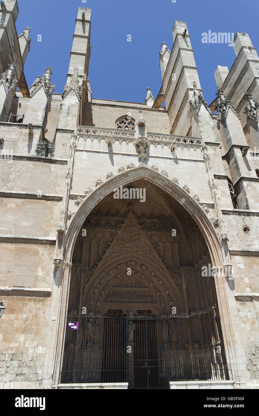 Vecchia cattedrale di Palma de Mallorca in Spagna Foto Stock