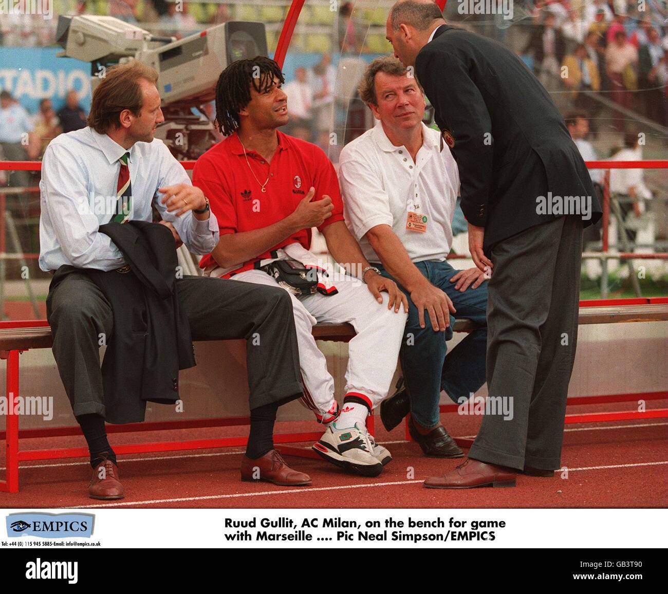 Soccer - UEFA Champions League - finale - Olympique Marsiglia v AC Milano - Stadio Olimpico, Monaco di Baviera Foto Stock