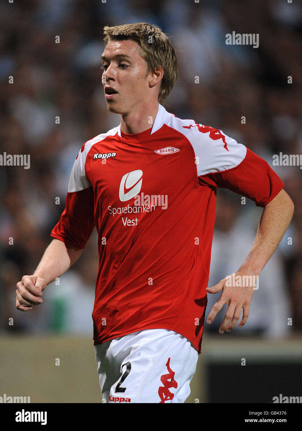 Calcio - UEFA Champions League - terza prova di qualificazione - seconda tappa - Olympique Marseille v SK Brann - Stade Velodrome. Birkir Mar Saevarsson, SK Brann Foto Stock