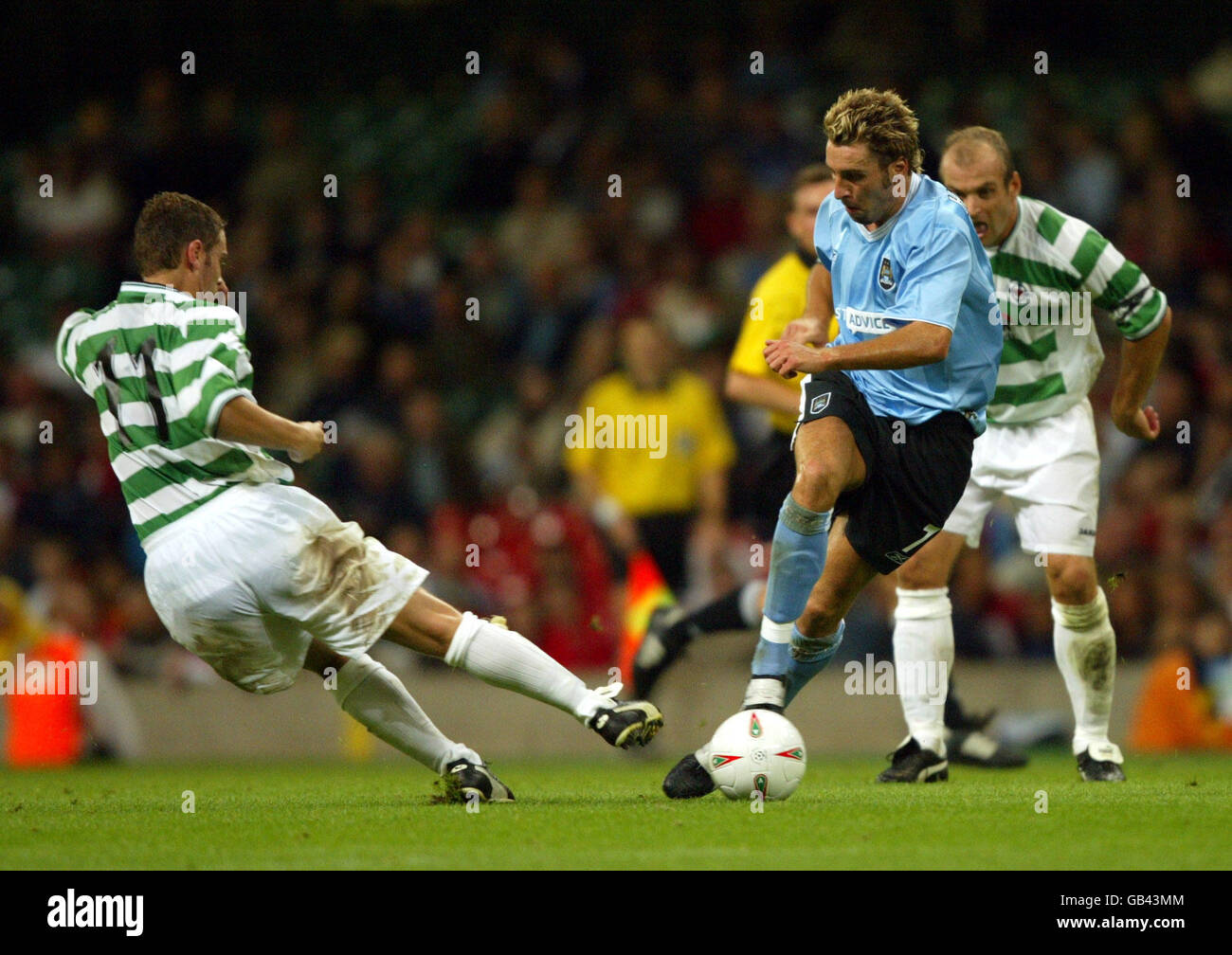 Calcio-Coppa UEFA primo turno di qualificazione - Seconda tappa - Totale di soluzioni di rete v Manchester City Foto Stock