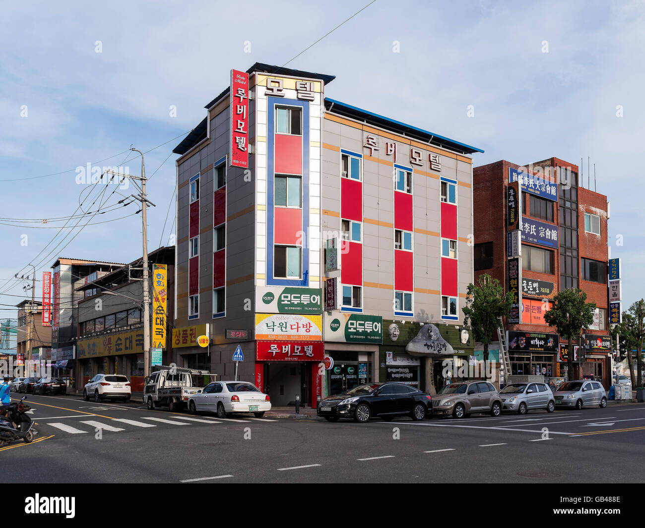 Ruby Motel di Andong, provincia Gyeongsangbuk-do, Corea del Sud, Asia Foto Stock
