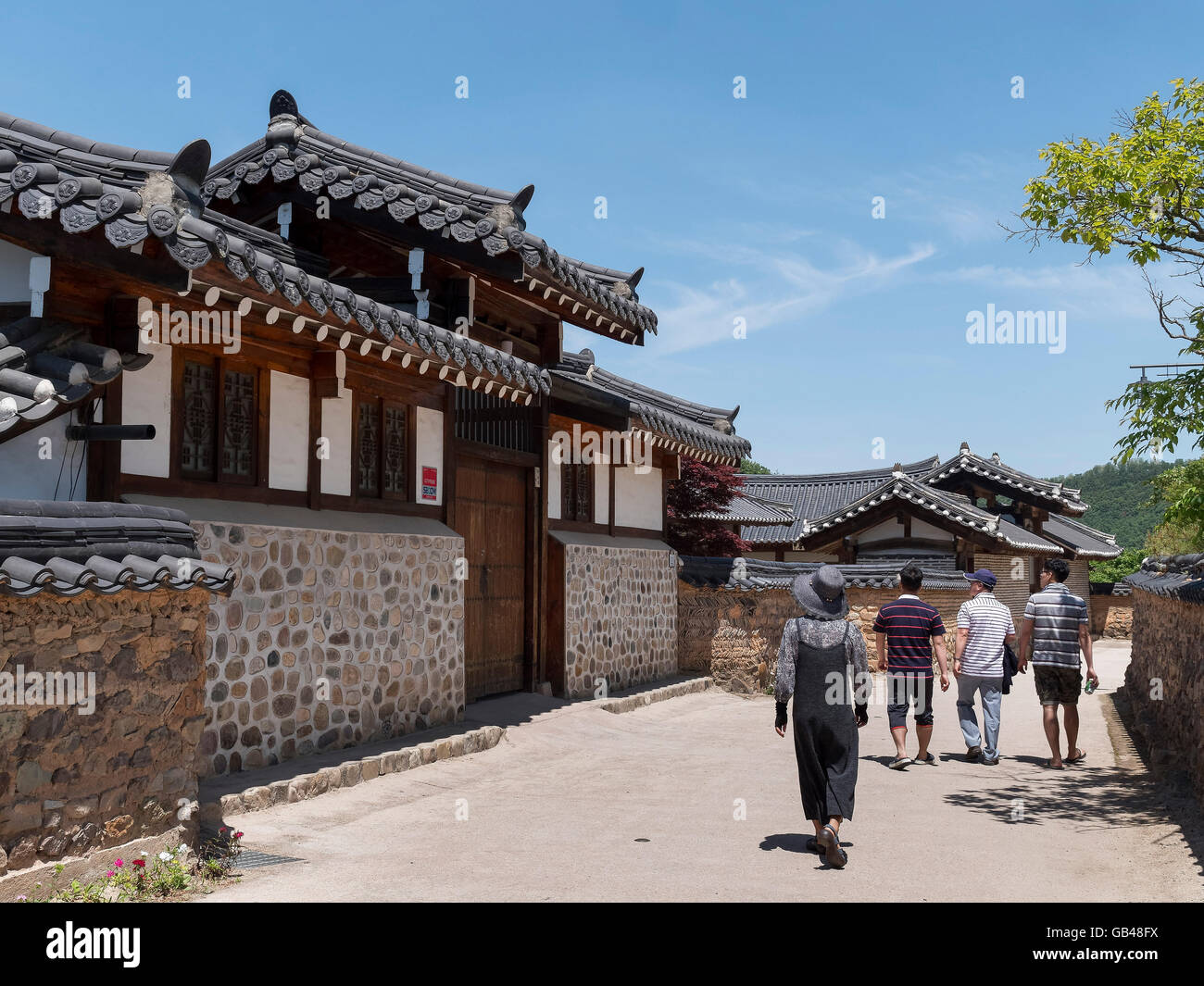 Hahoe Folk Village nei pressi di Andong, provincia Gyeongsangbuk-do, Corea del Sud, Asia, UNESCO patrimonio dell'umanità Foto Stock