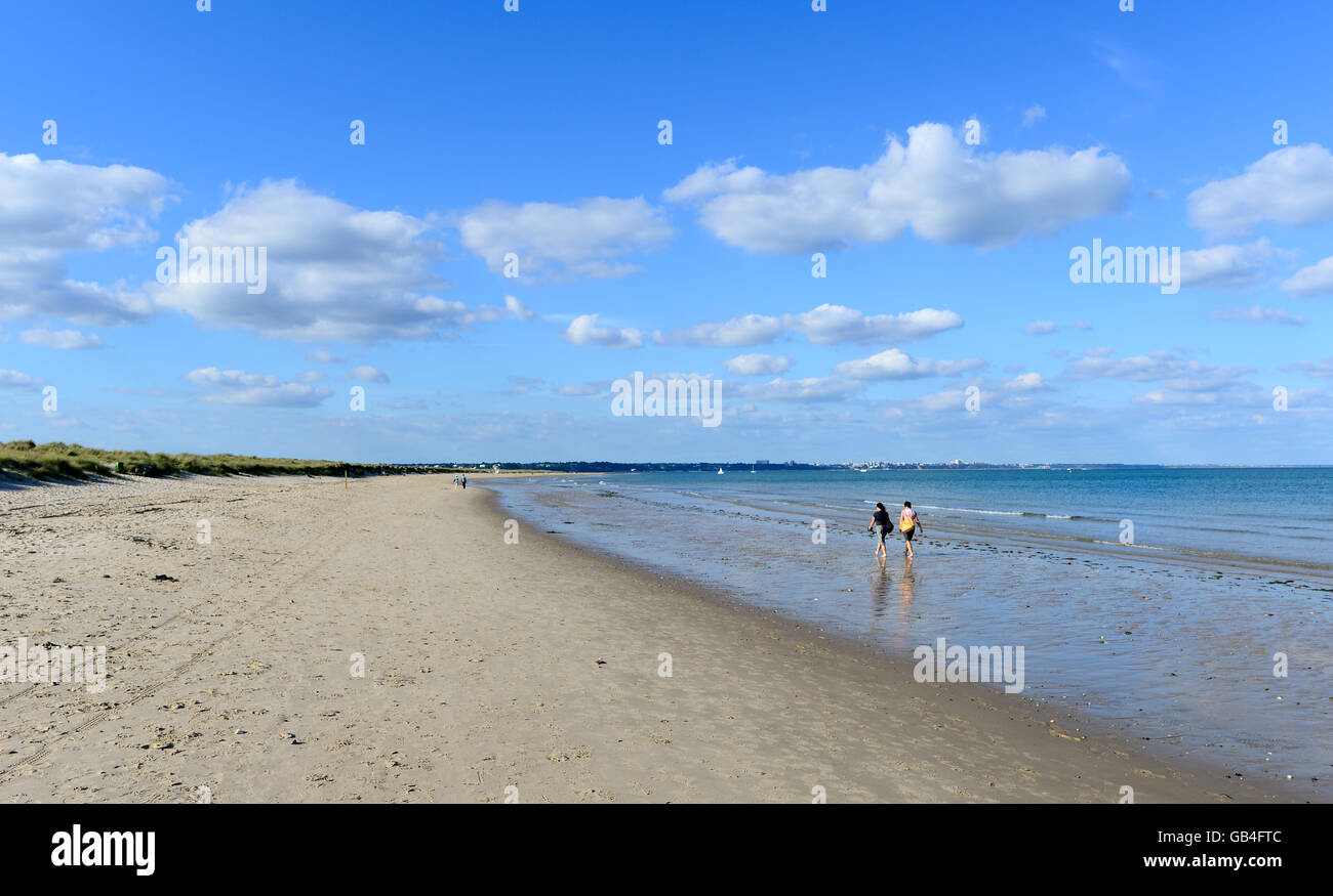 Ampi spazi aperti sulla bellissima spiaggia di Studland, Dorset, Regno Unito. Foto Stock