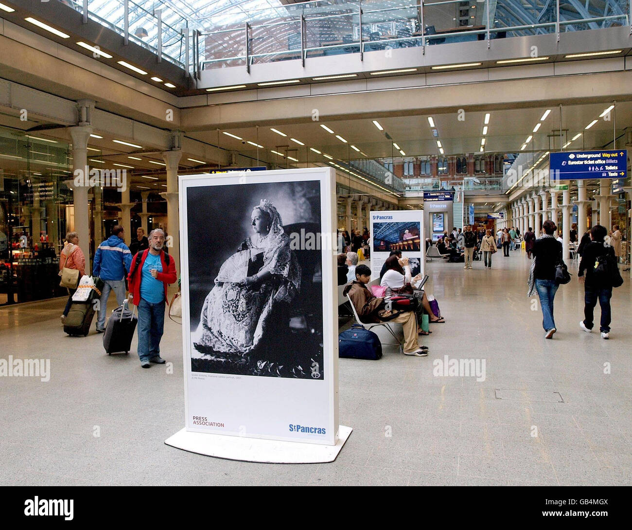Una delle mostre nella vetrina fotografica Best of British dell'Associazione Stampa, che apre domani fino al 26 settembre presso la stazione internazionale St Pancras di Londra. Foto Stock