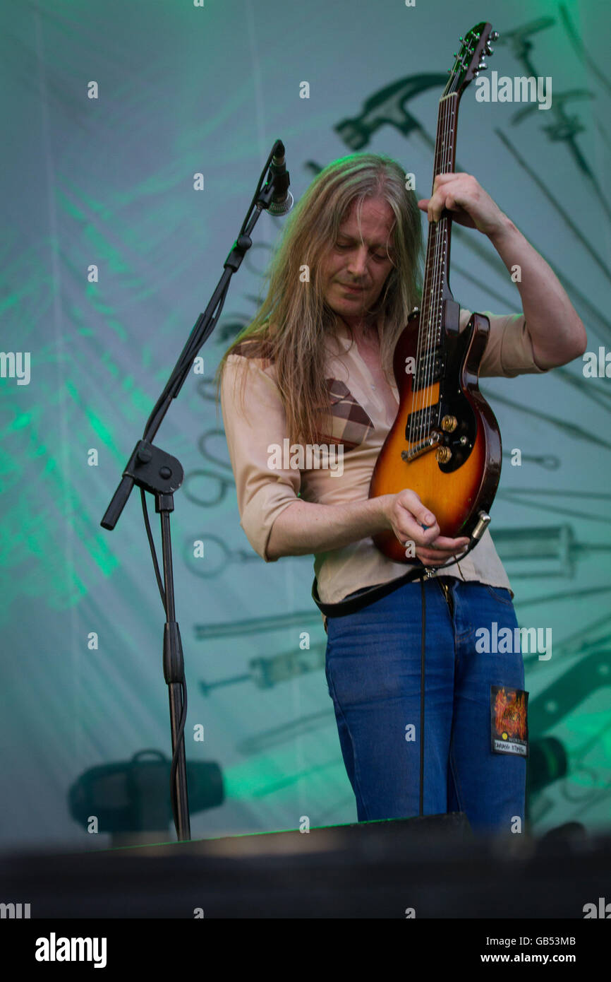 Milano,Italia il 4 luglio 2016 la carcassa si esibisce dal vivo al suono del mercato, Milano. © Davide Merli / Alamy Live News Foto Stock