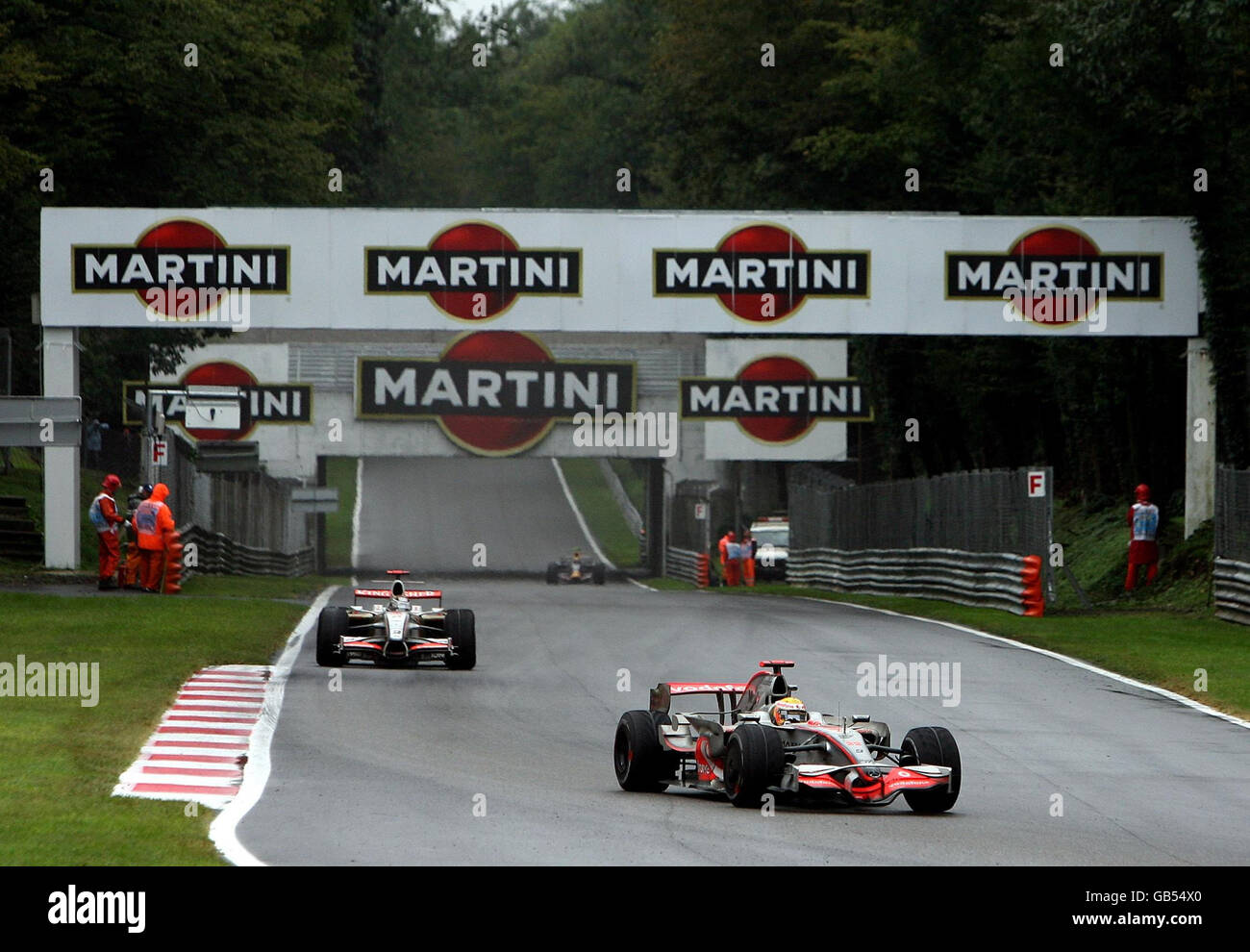 Vodafone McLaren pilota Lewis Hamilton durante il Gran Premio d'Italia a Monza. Foto Stock