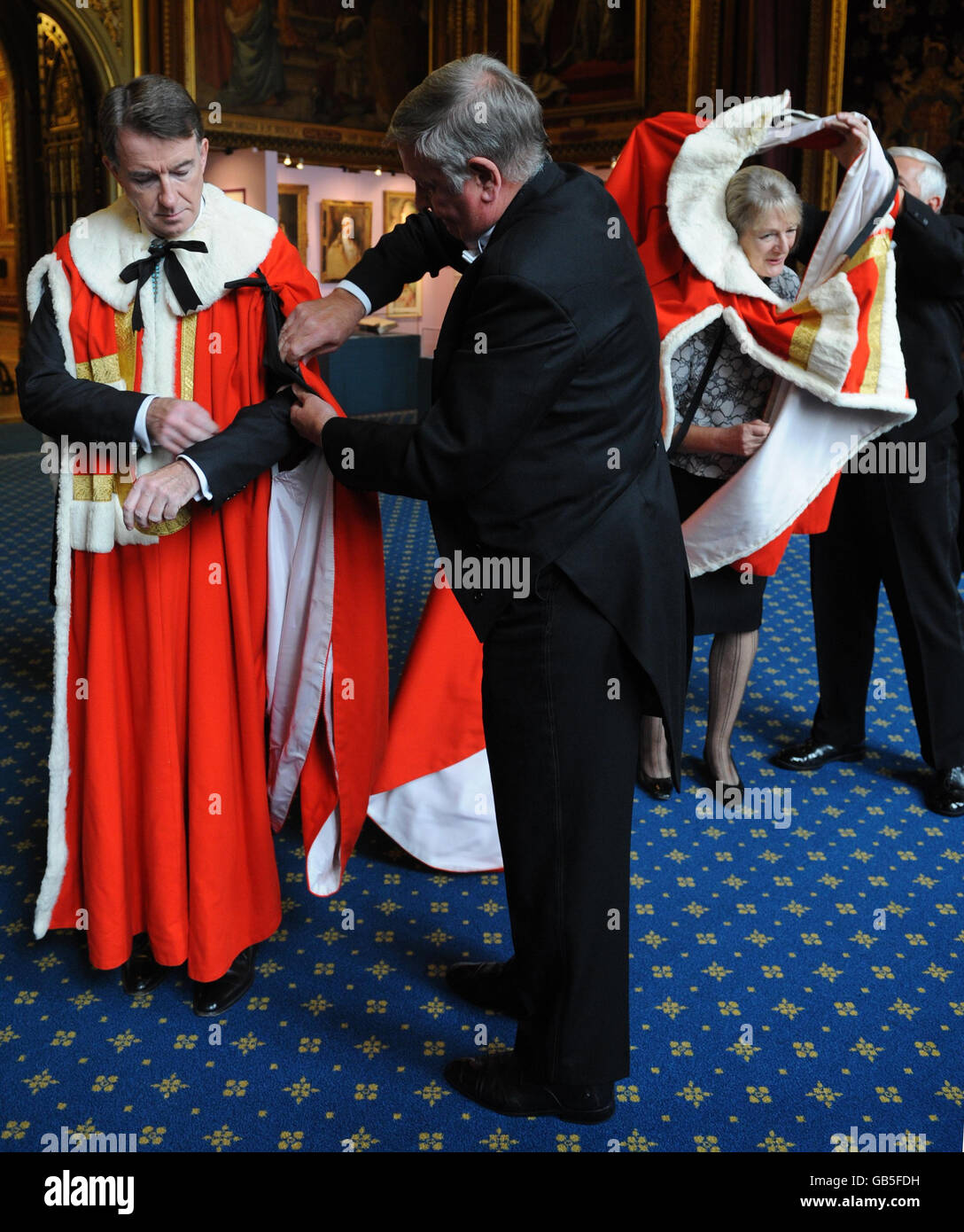 Peter Mandelson ha introdotto nella camera dei Lords Foto Stock