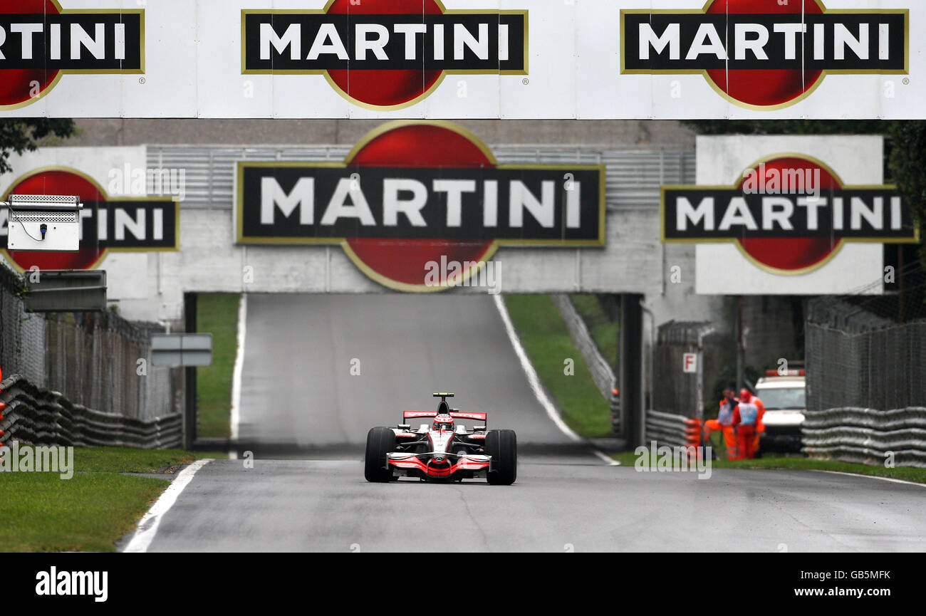 Heikki Kovalainen della McLaren in azione durante il Gran Premio d'Italia a Monza. Foto Stock