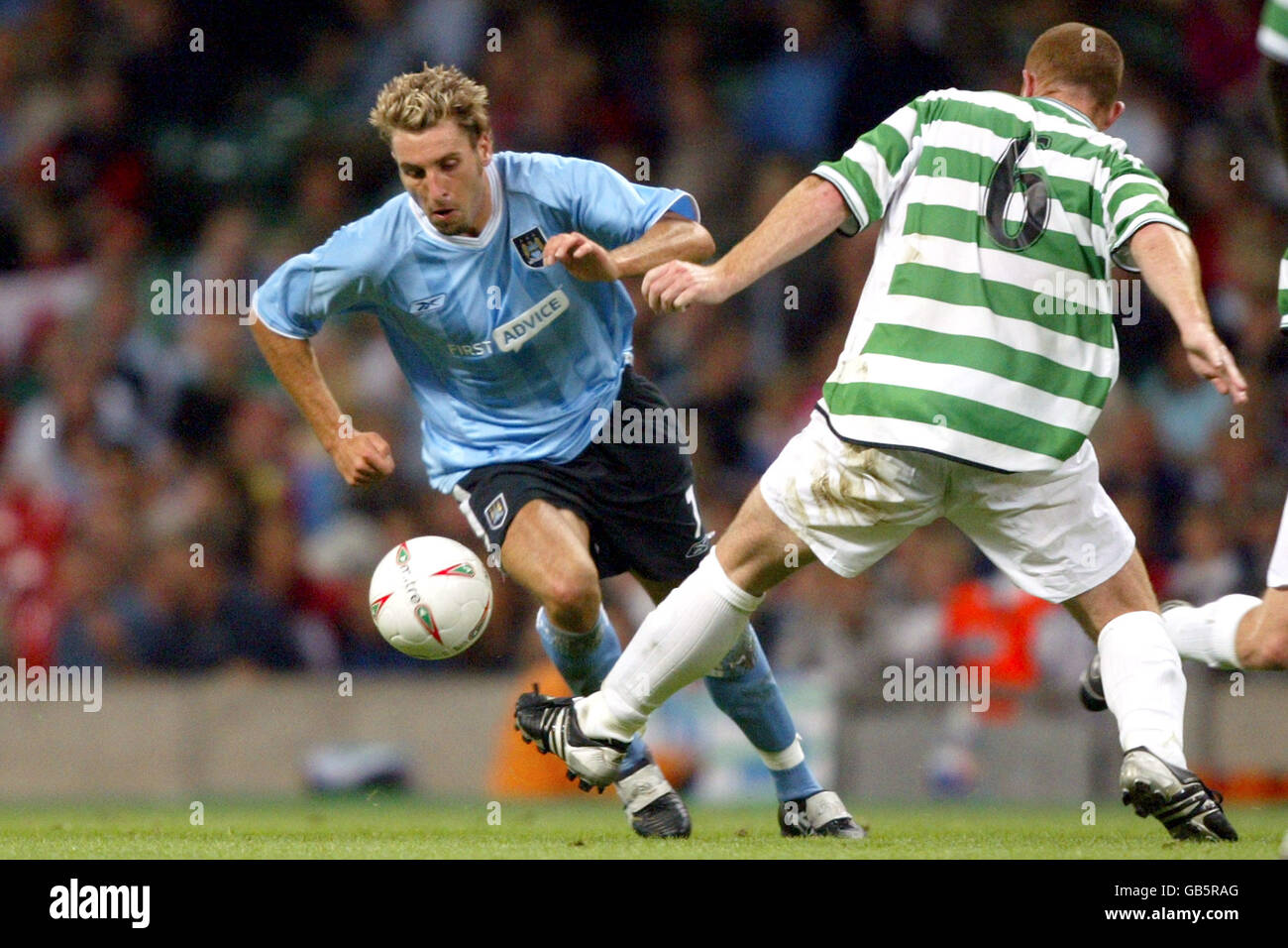 Calcio-Coppa UEFA primo turno di qualificazione - Seconda tappa - Totale di soluzioni di rete v Manchester City Foto Stock
